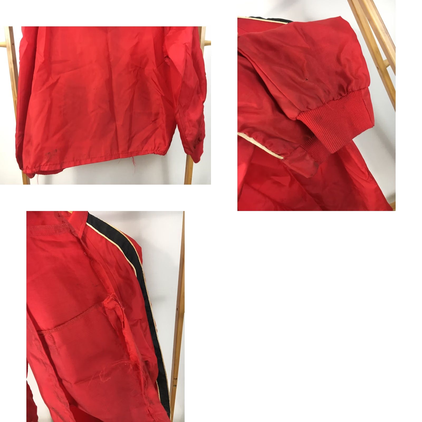 Vintage VINTAGE RARE 70s Motorcraft Ford Striped Tape Drag Racing Windbreaker Jacket Size L Red Men Jacket Size US L / EU 52-54 / 3 - 8 Thumbnail
