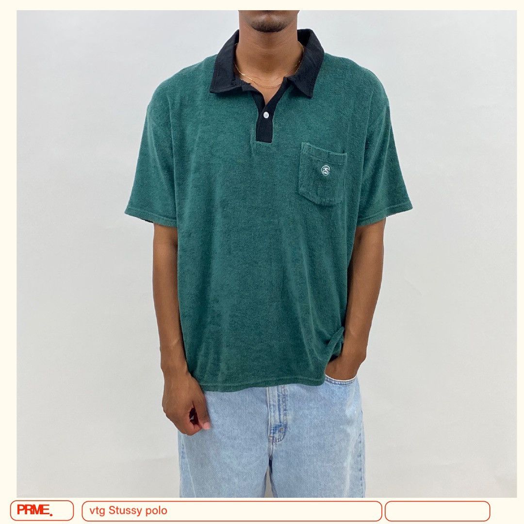 Vintage vintage 2010s STUSSY Logo Pocket Polo shirt | Grailed