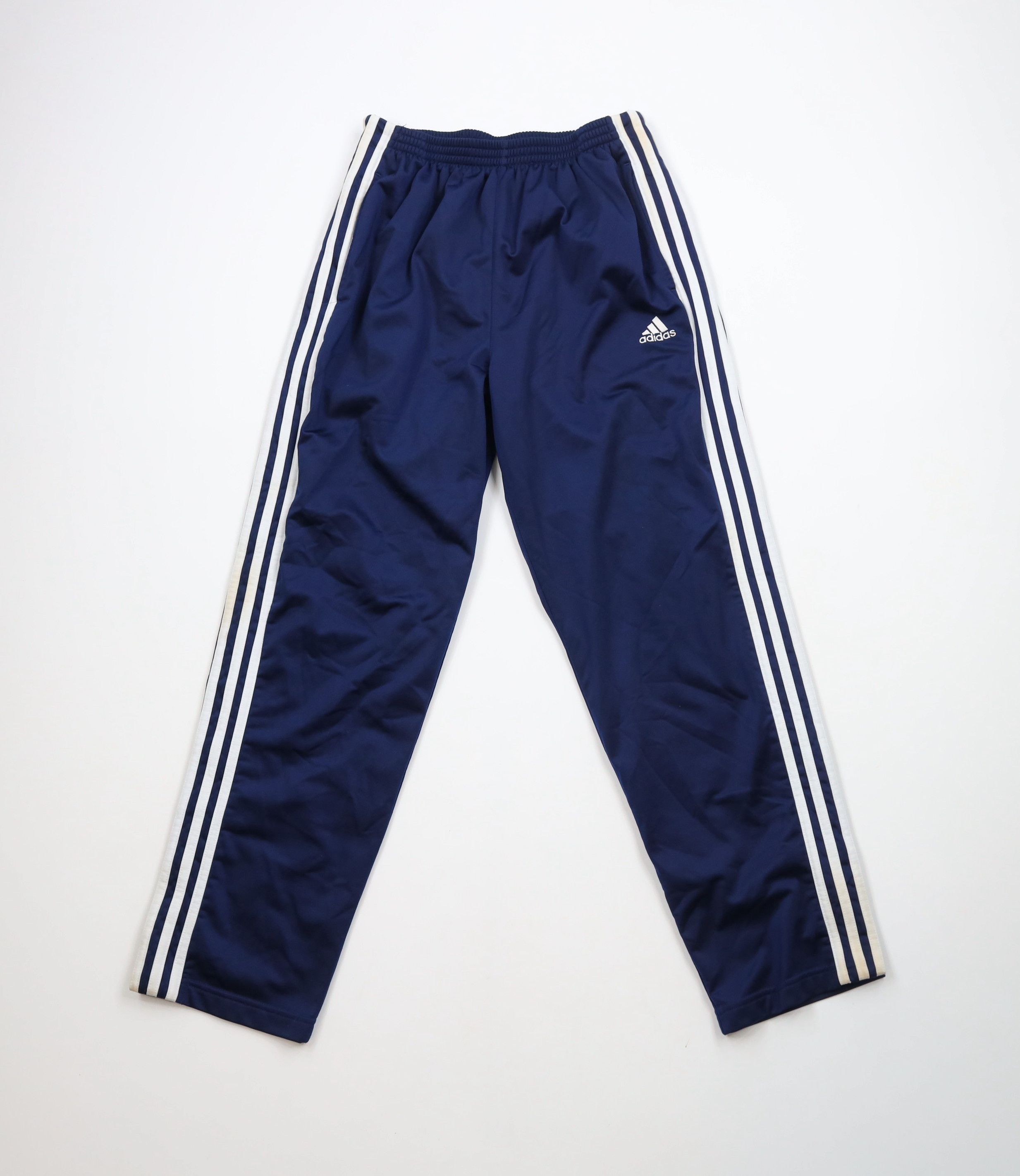 Adidas × Vintage Vintage 90s Adidas Spell Out Wide Leg Tearaway Pants Blue Size US 32 / EU 48 - 1 Thumbnail