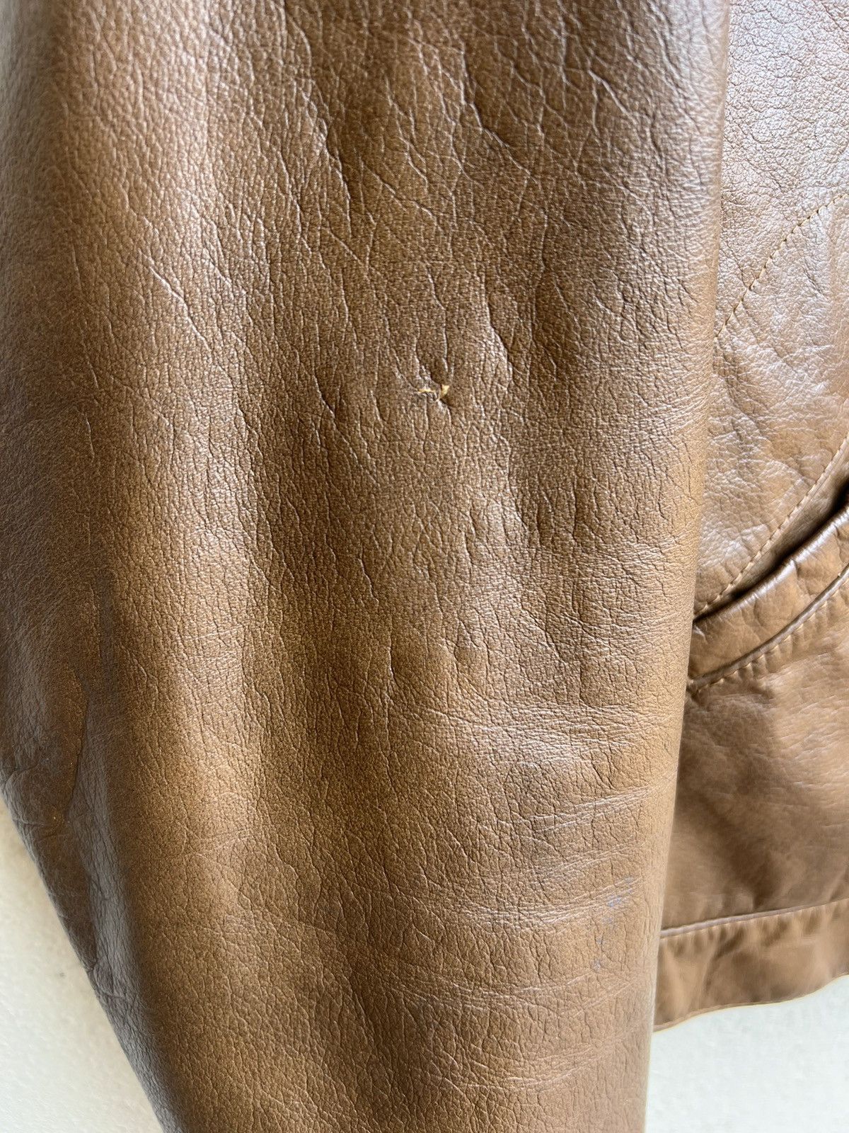 Leather Vintage 60s 70s Lakeland Patina Brown Trucker Leather Jacket Size US M / EU 48-50 / 2 - 12 Thumbnail