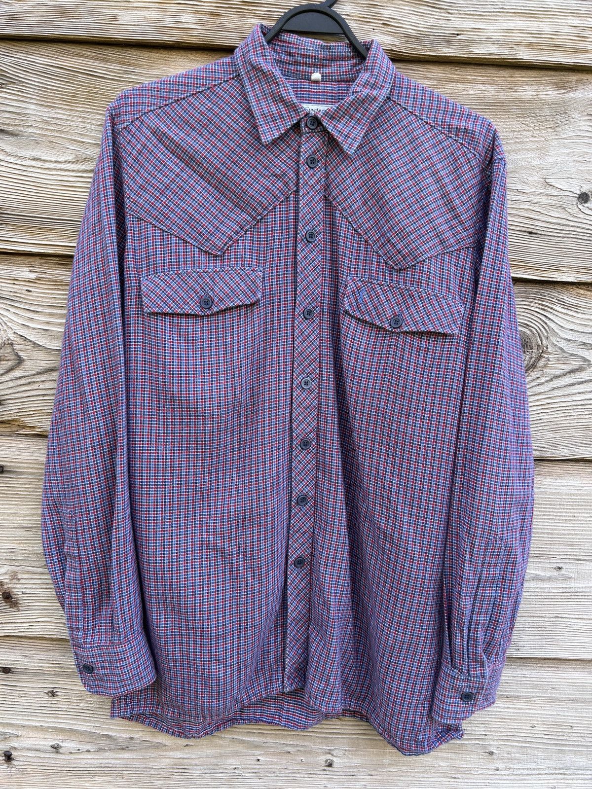 Yves Saint Laurent 80s Vintage Yves Saint Laurent Chemises Flannel Check Shirt Size US M / EU 48-50 / 2 - 1 Thumbnail