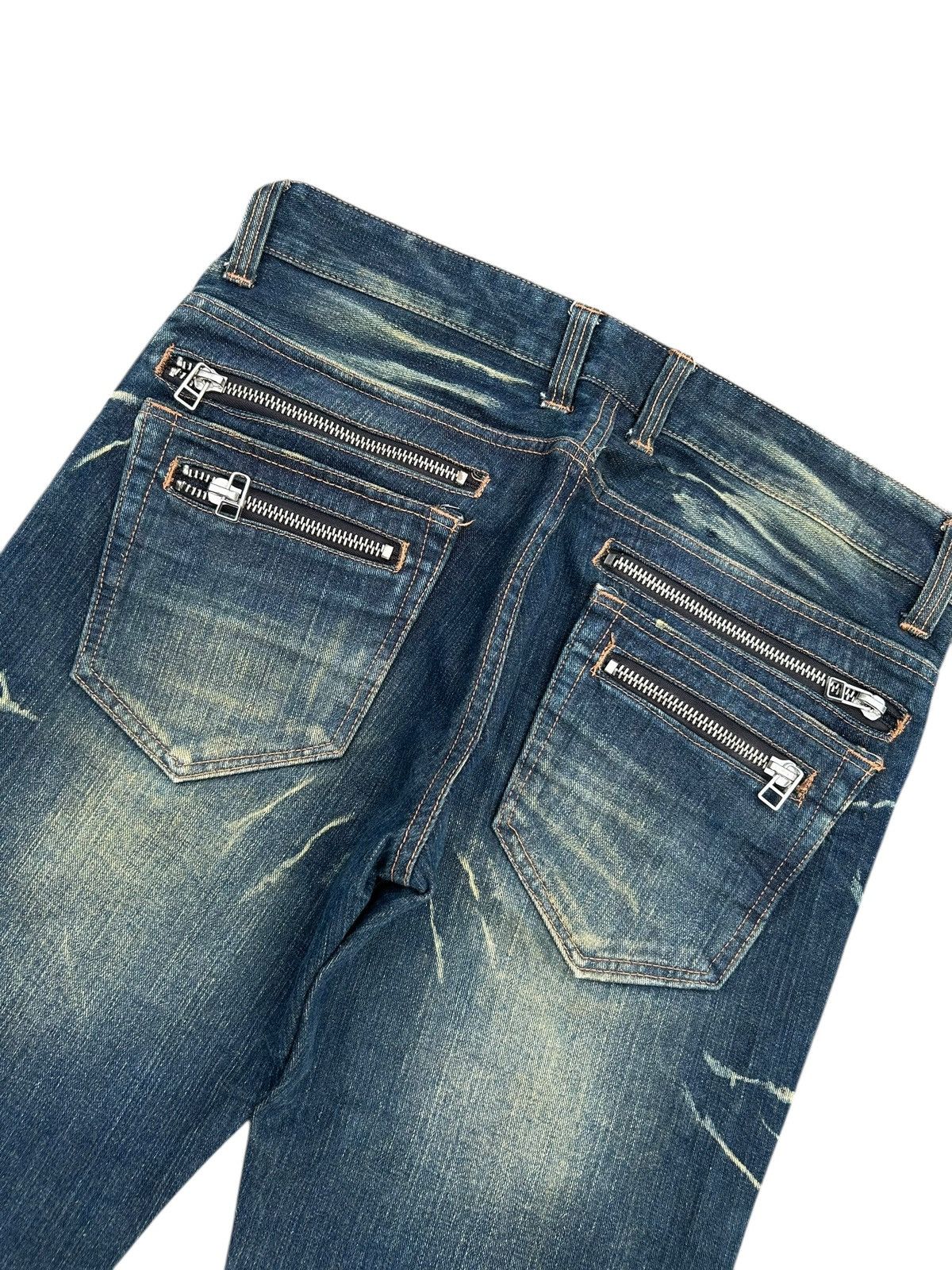 Kapital Soul Of Freedom Japanese Punk Rusty Faded Denim Jeans Size US 36 / EU 52 - 7 Thumbnail