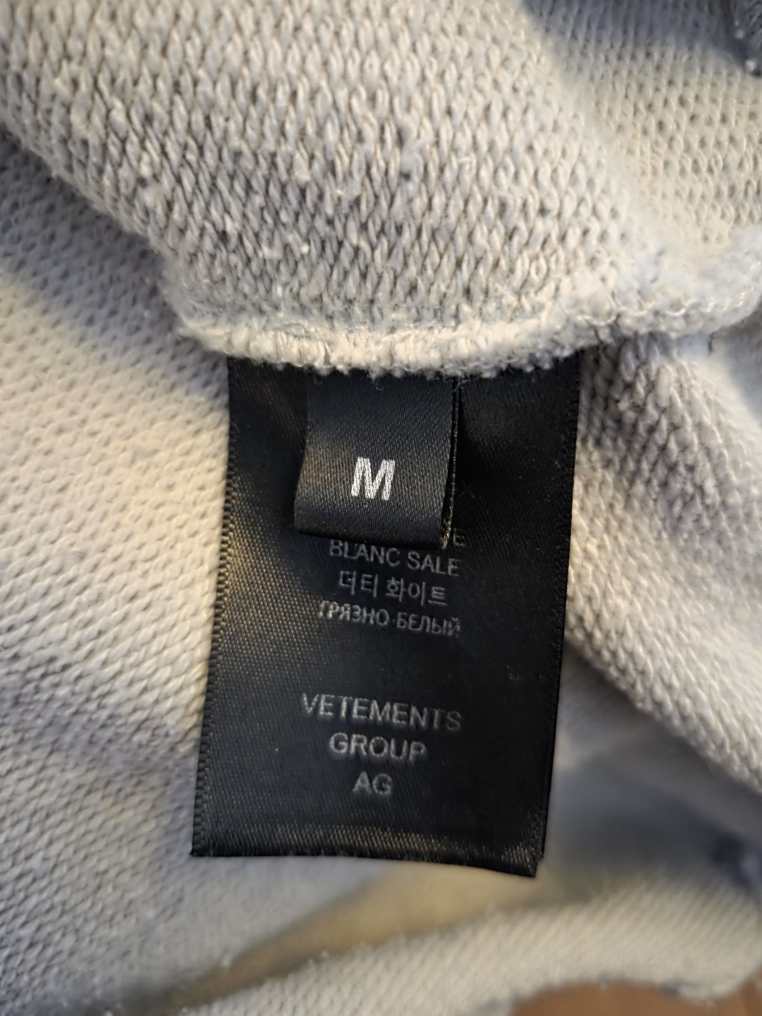 Vetements Vetements Hoodie, grey, Xl, Size US M / EU 48-50 / 2 - 7 Thumbnail