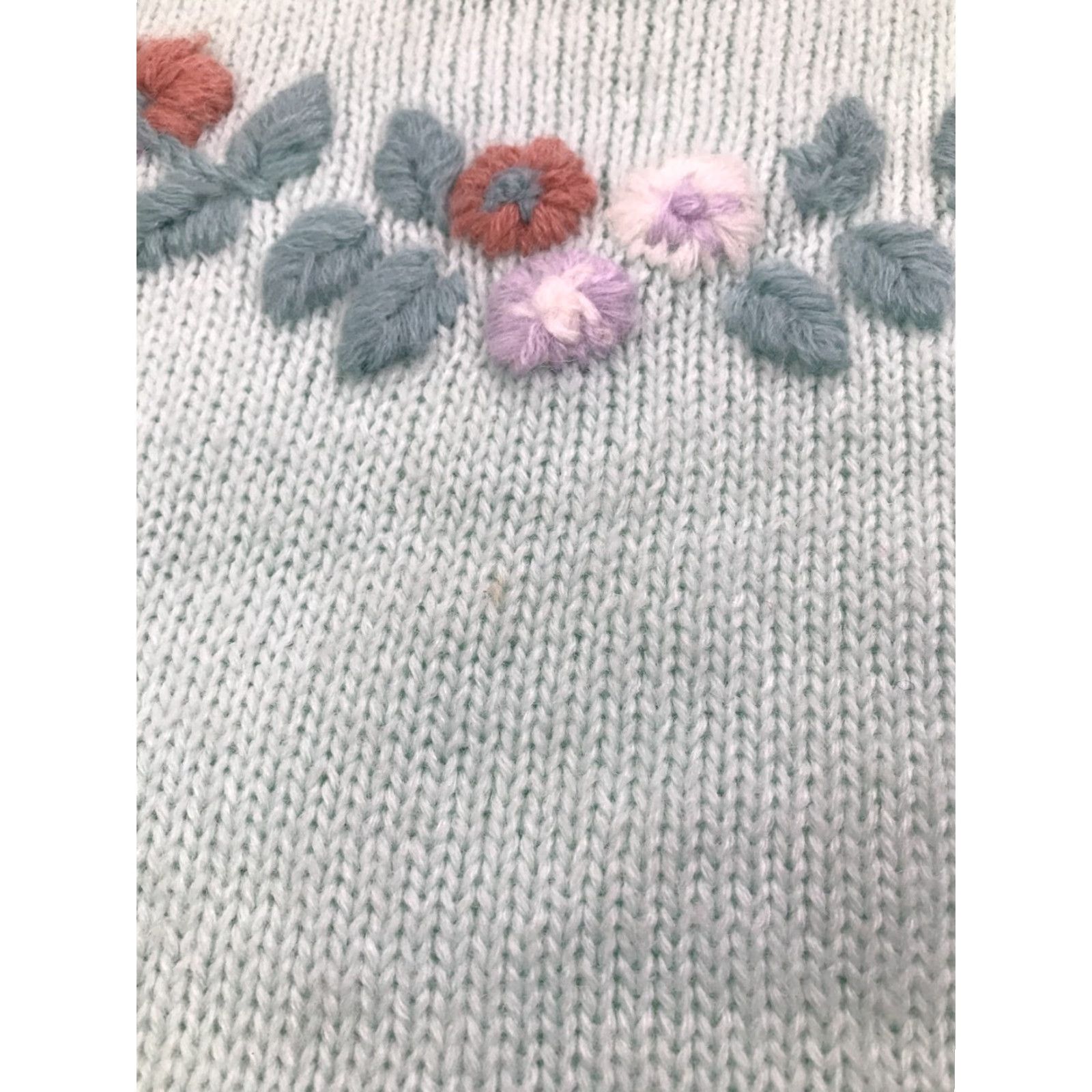 Vintage VINTAGE Jasmine Floral Embroidery Knit Sweater Size XL / US 12-14 / IT 48-50 - 6 Thumbnail
