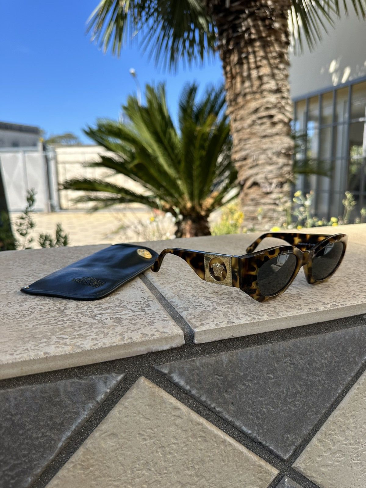 image of Gianni Versace Sunglasses Brown Medusa Mod 420/c, Men's