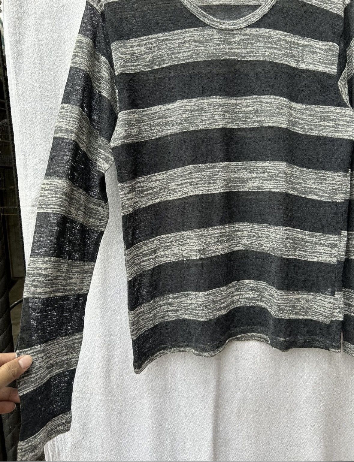 Japanese Brand Real standard japanese striped mesh knit styled Size US M / EU 48-50 / 2 - 5 Thumbnail