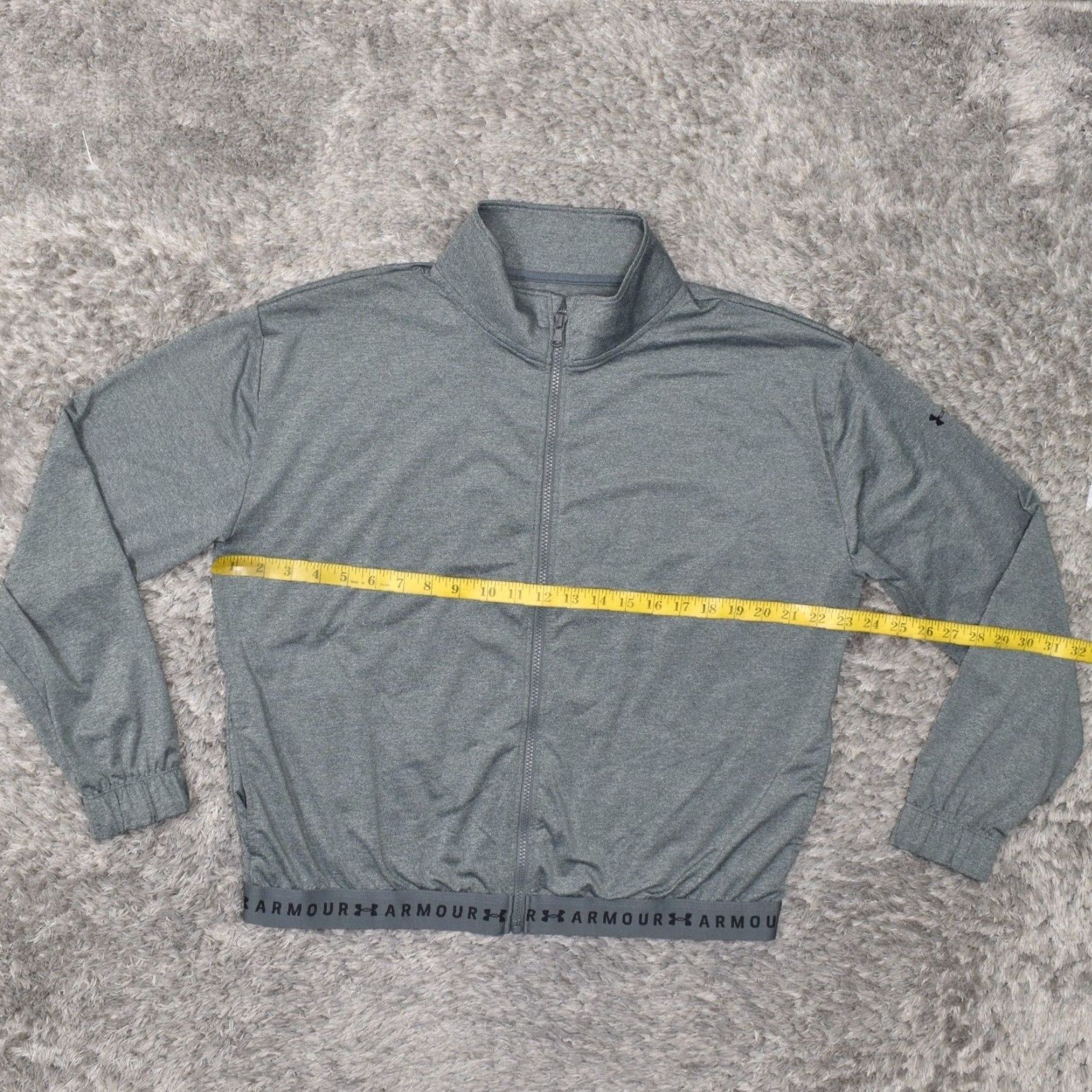 Under Armour Under Armour Basic Jacket Women L Gray Polyester Zip Jacket Size L / US 10 / IT 46 - 3 Thumbnail