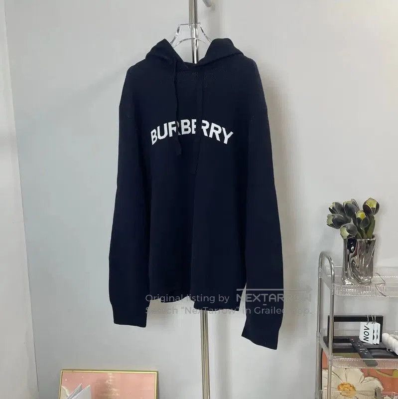 Burberry Burberry Black Cotton Women's Hoodie. Size L / US 10 / IT 46 - 1 Thumbnail