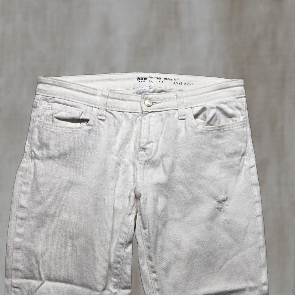 Gap Gap Signature Skinny Ankle Solid White Pants Adult Women's Size 8 Size 30" / US 8 / IT 44 - 1 Thumbnail