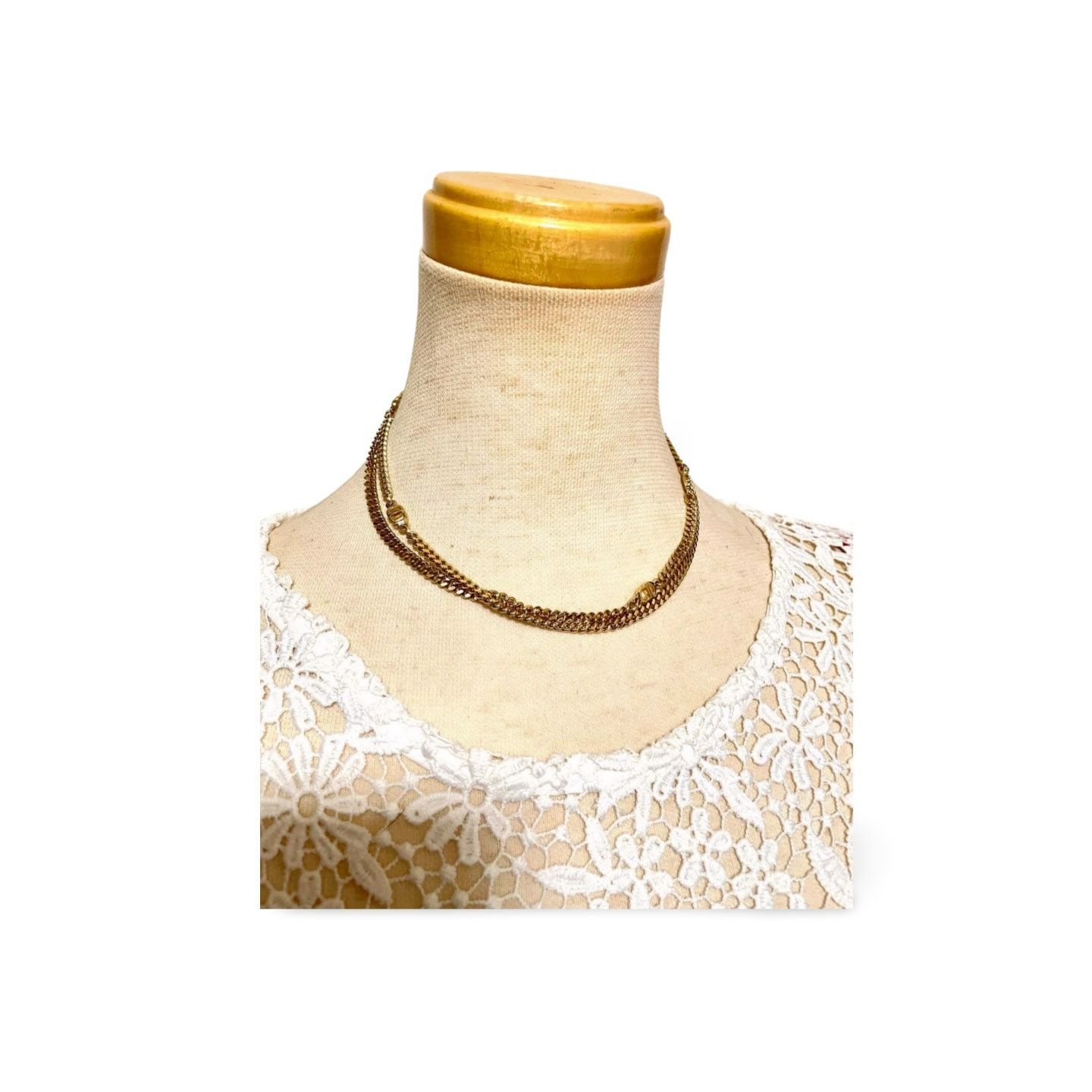 Dior MINT. Vintage Christian Dior golden chain necklace with CD Size ONE SIZE - 5 Thumbnail