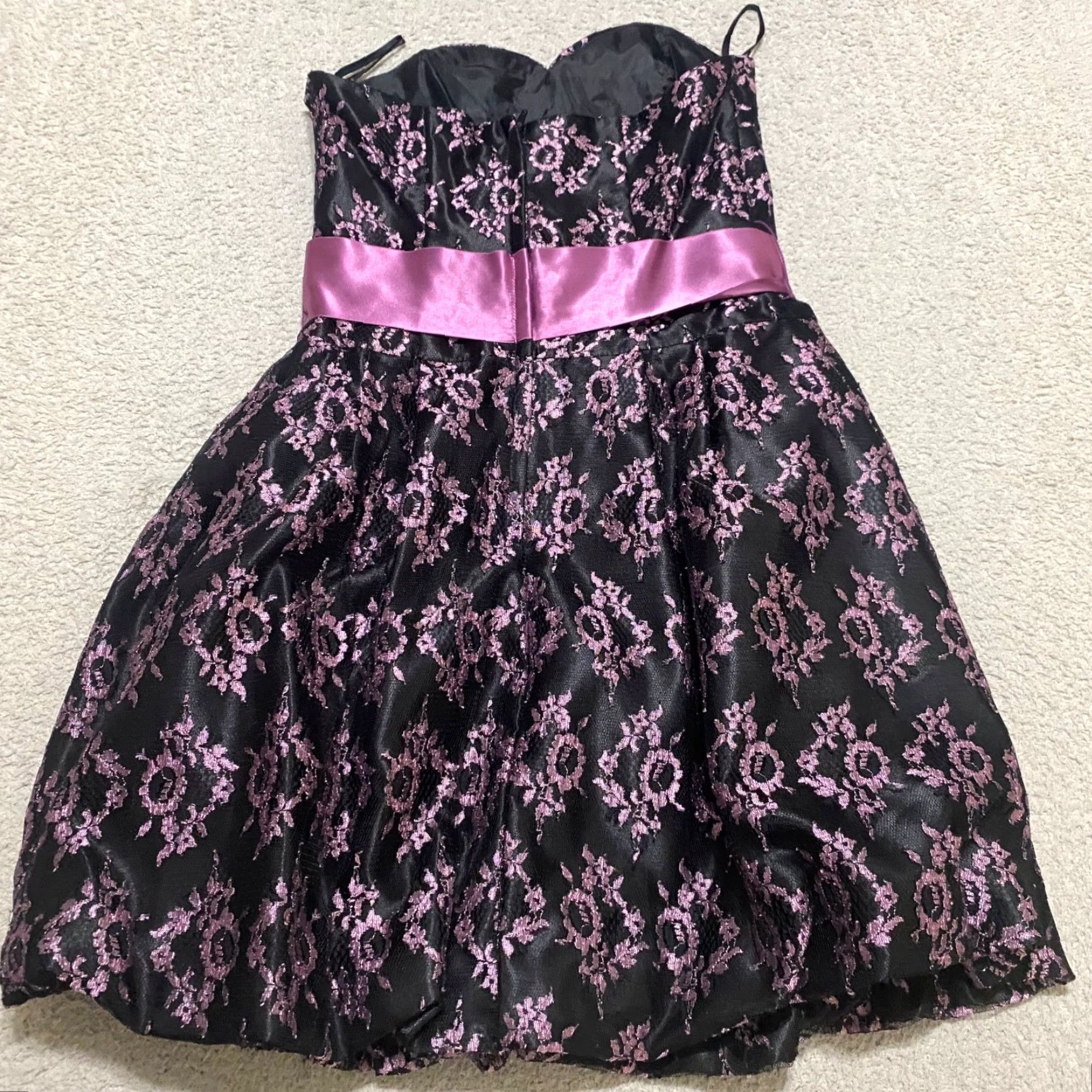 Jessica McClintock Jessica McClintock Gunne Sax Dress Womens sz 7 Black Geometric Strapless Ribbon Size M / US 6-8 / IT 42-44 - 2 Thumbnail