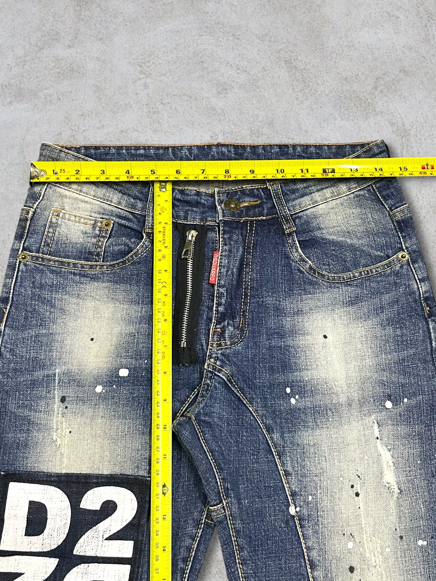 Dsquared2 Dsquared2 Patchwork Spellout Paint Splatter Glamorous Jeans Size US 29 - 12 Thumbnail