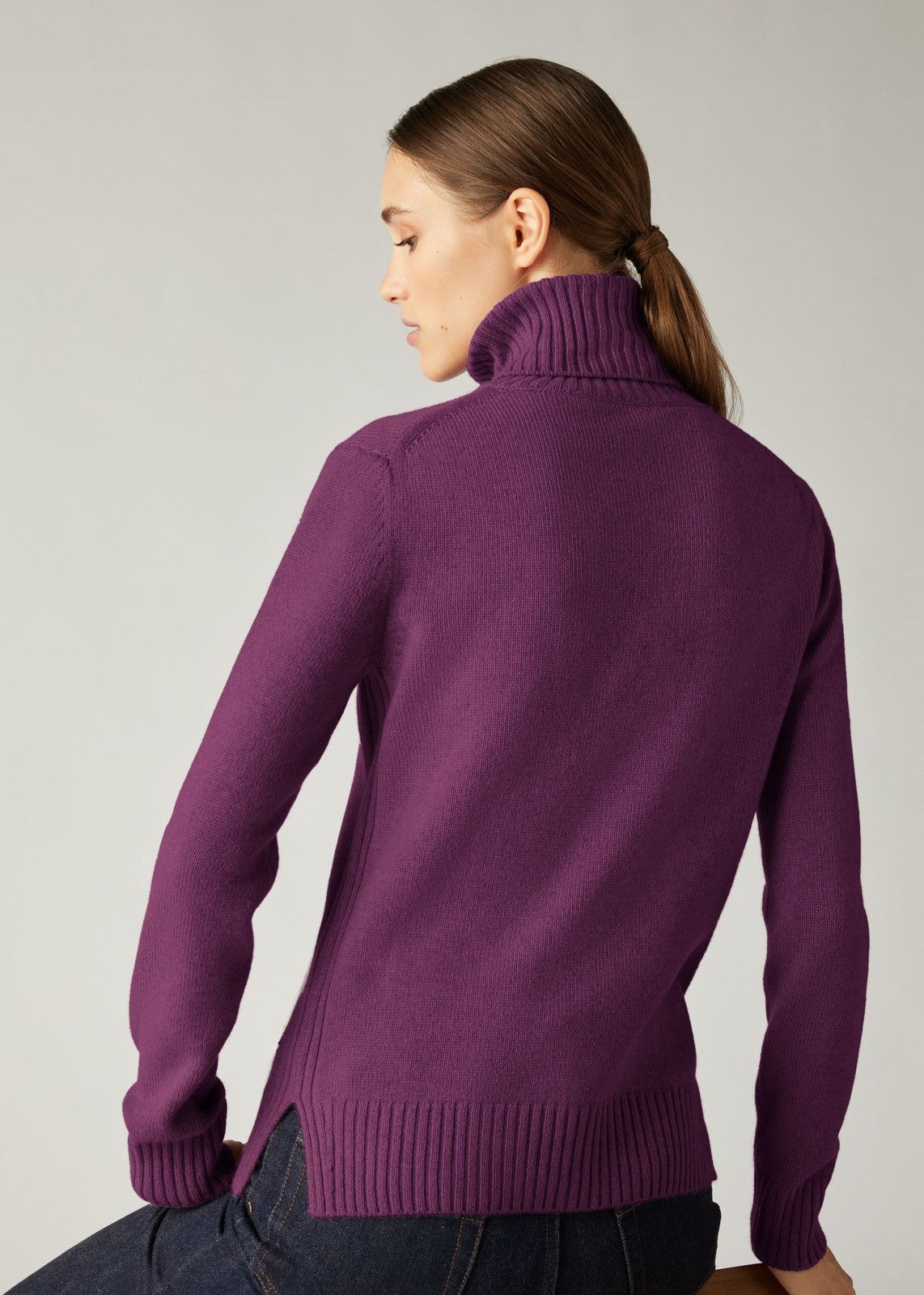 Loro Piana o1srvl11e0125 Parksville Turtleneck Sweater in Purple Size L / US 10 / IT 46 - 3 Thumbnail