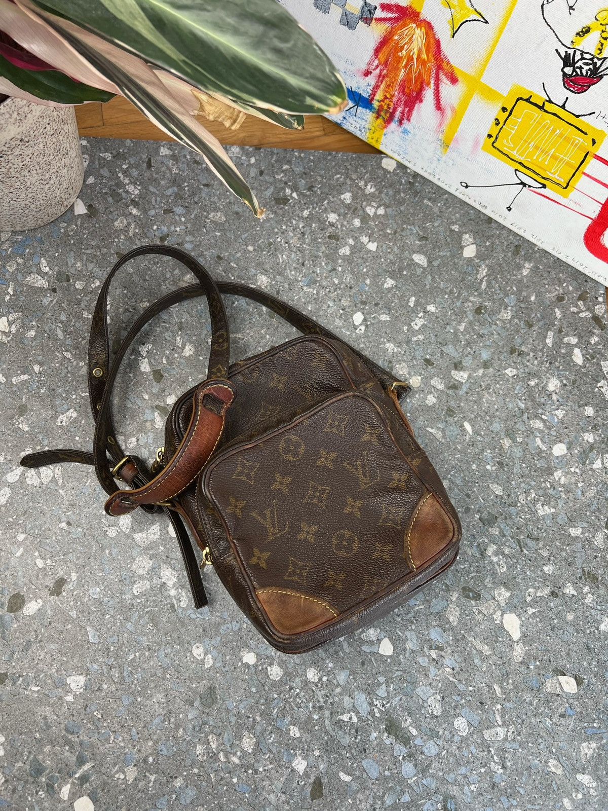 image of Vintage Louis Vuitton Amazon Shoulder Bag Monogram in Brown, Men's