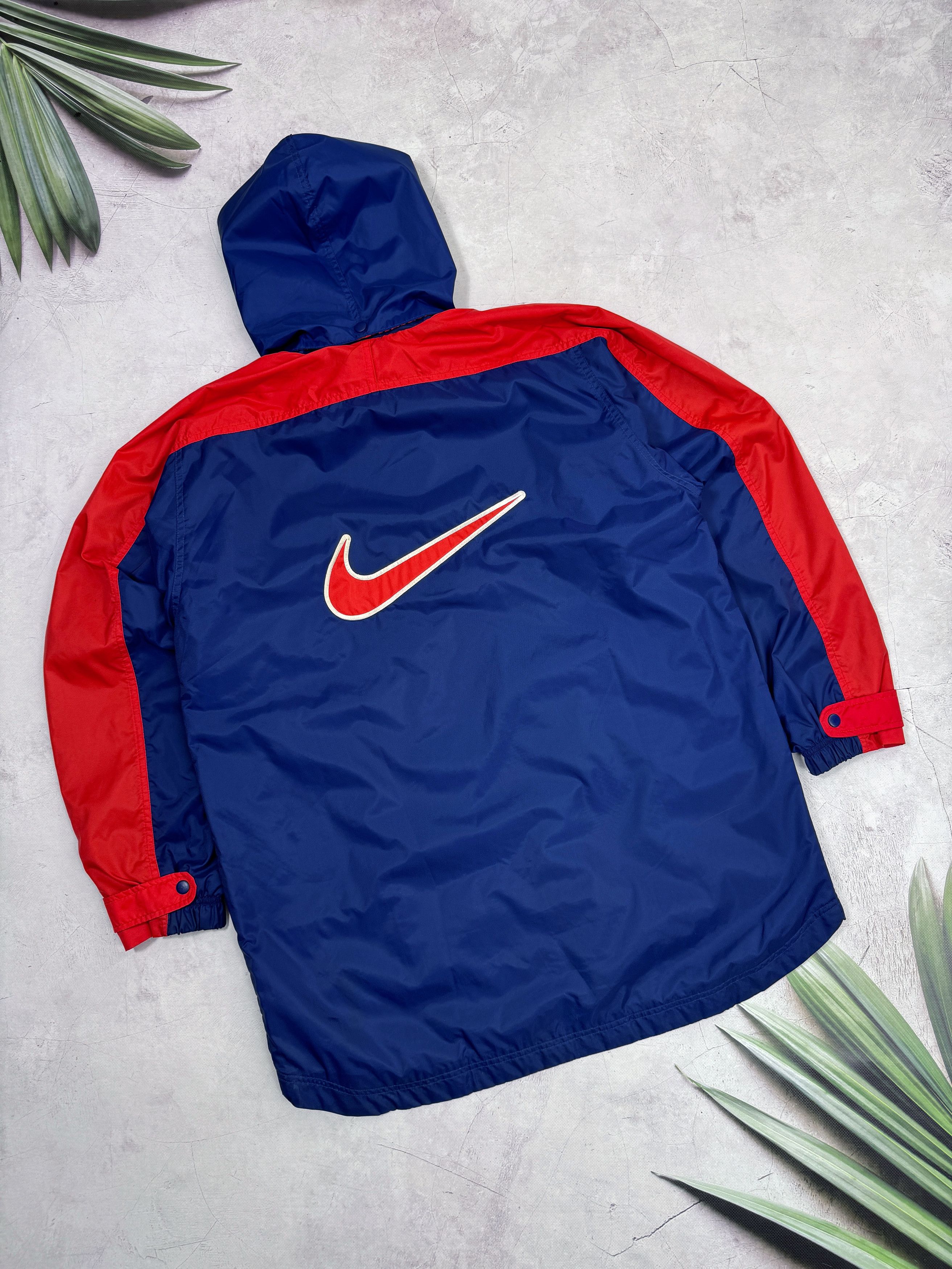 Nike × Vintage Y2K Nike Windbreaker Jacket Nylon Big Back Swoosh Logo Size US L / EU 52-54 / 3 - 24 Thumbnail
