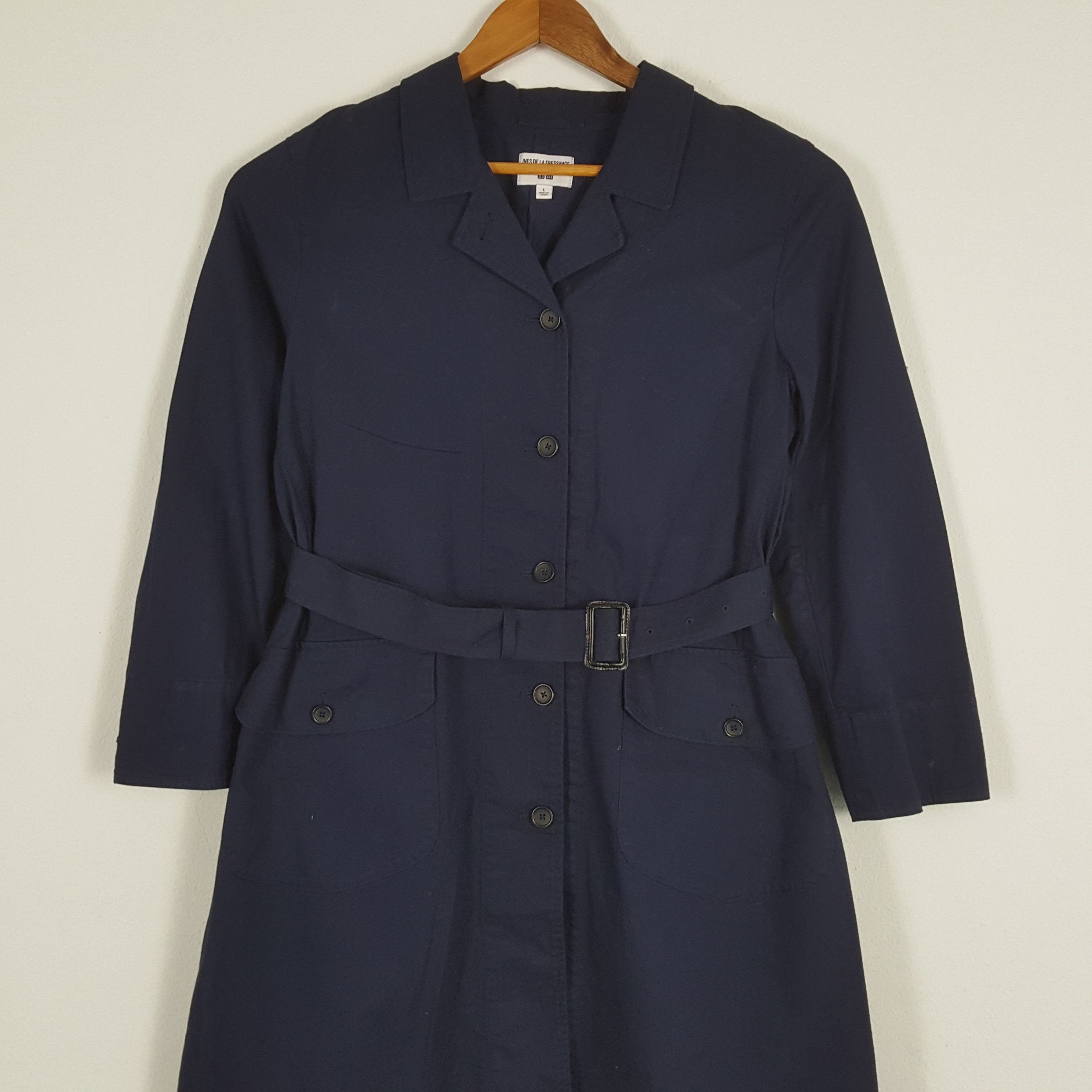 Japanese Brand × Uniqlo × Vintage Vintage INES DE LA FRESSANGE UNIQLO Trench Coat Jacket Size US M / EU 48-50 / 2 - 2 Thumbnail