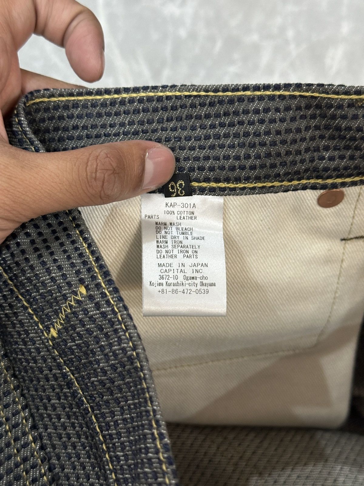 Kapital Kountry Kapital Century 5P Monkey cisco denim "Charcoal" size 36 Size US 36 / EU 52 - 6 Thumbnail