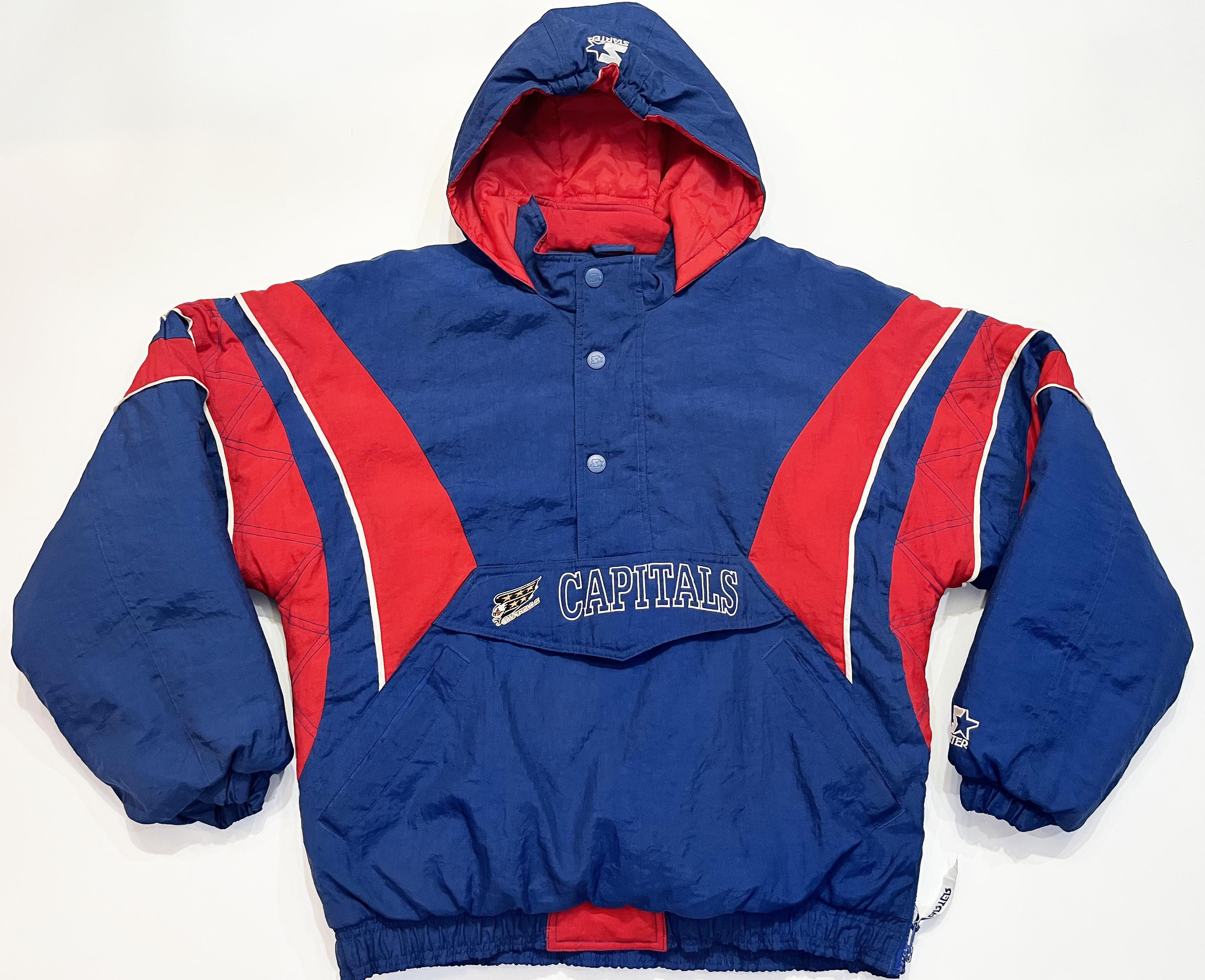 Starter Vintage Starter Washington Capitals NHL Hoodie Puffer Jacket Size US M / EU 48-50 / 2 - 1 Thumbnail