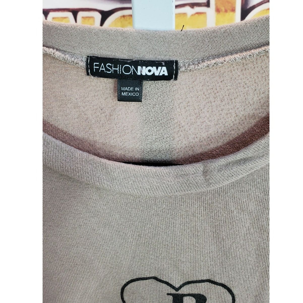 Fashion Nova Fashion Nova Beige Graphic Sweatshirt Bad Boujee M Size M / US 6-8 / IT 42-44 - 4 Thumbnail