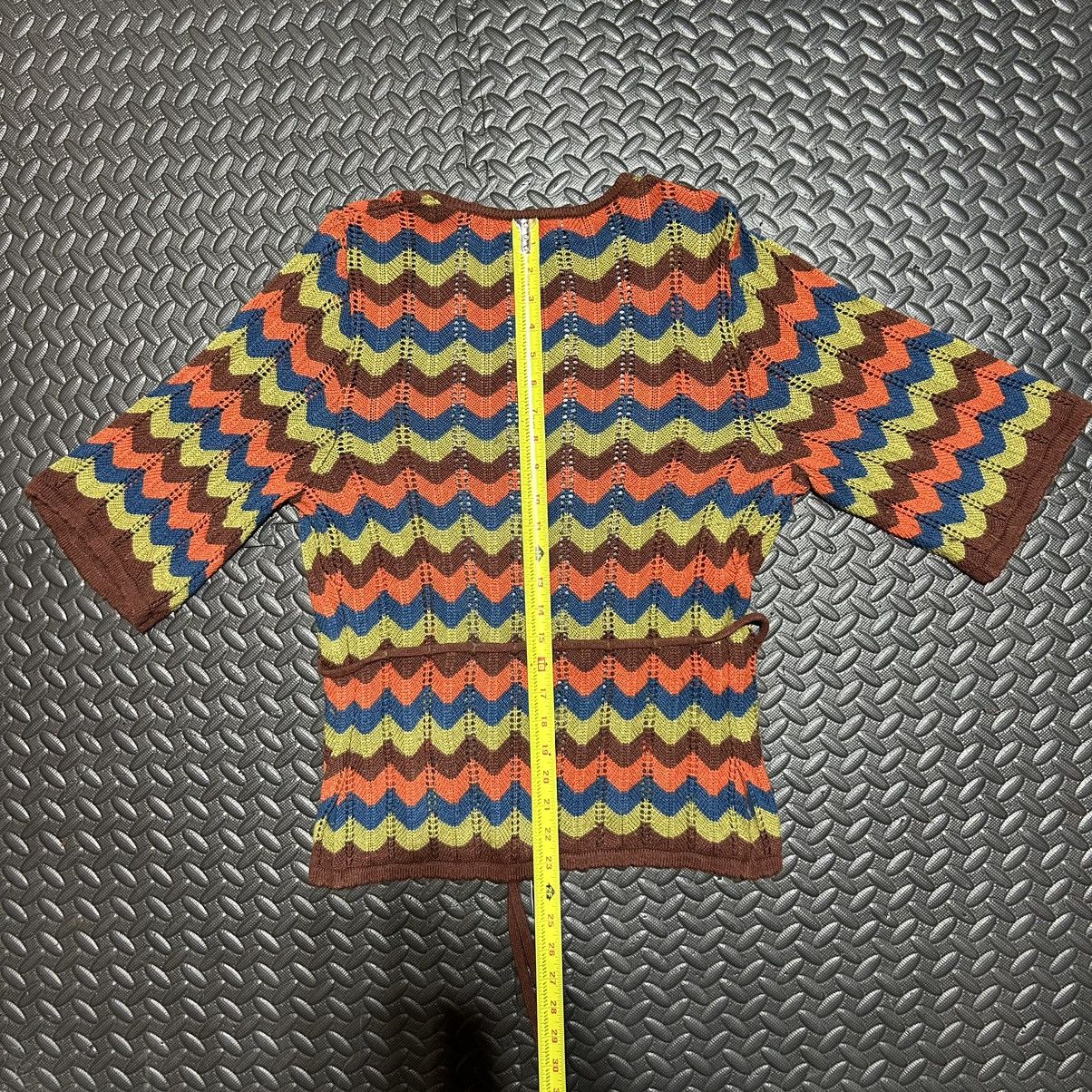 Designer × Other Design History Cardigan Knit Sweater Crochet Belted Small Size S / US 4 / IT 40 - 10 Thumbnail
