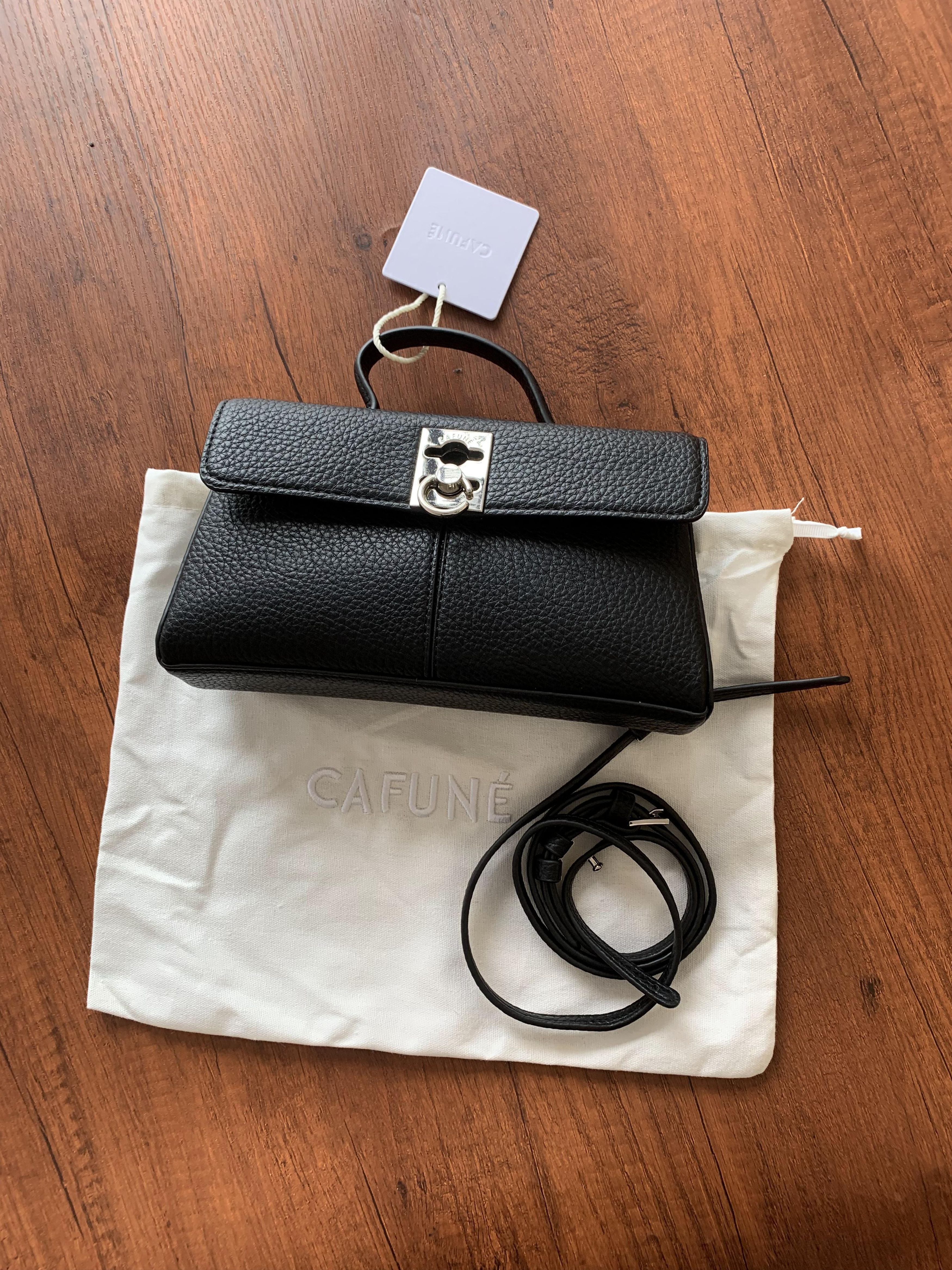 Handmade Cafune Sfance Wallet Crossbody Bag, Wristlets bag in black Size ONE SIZE - 1 Thumbnail