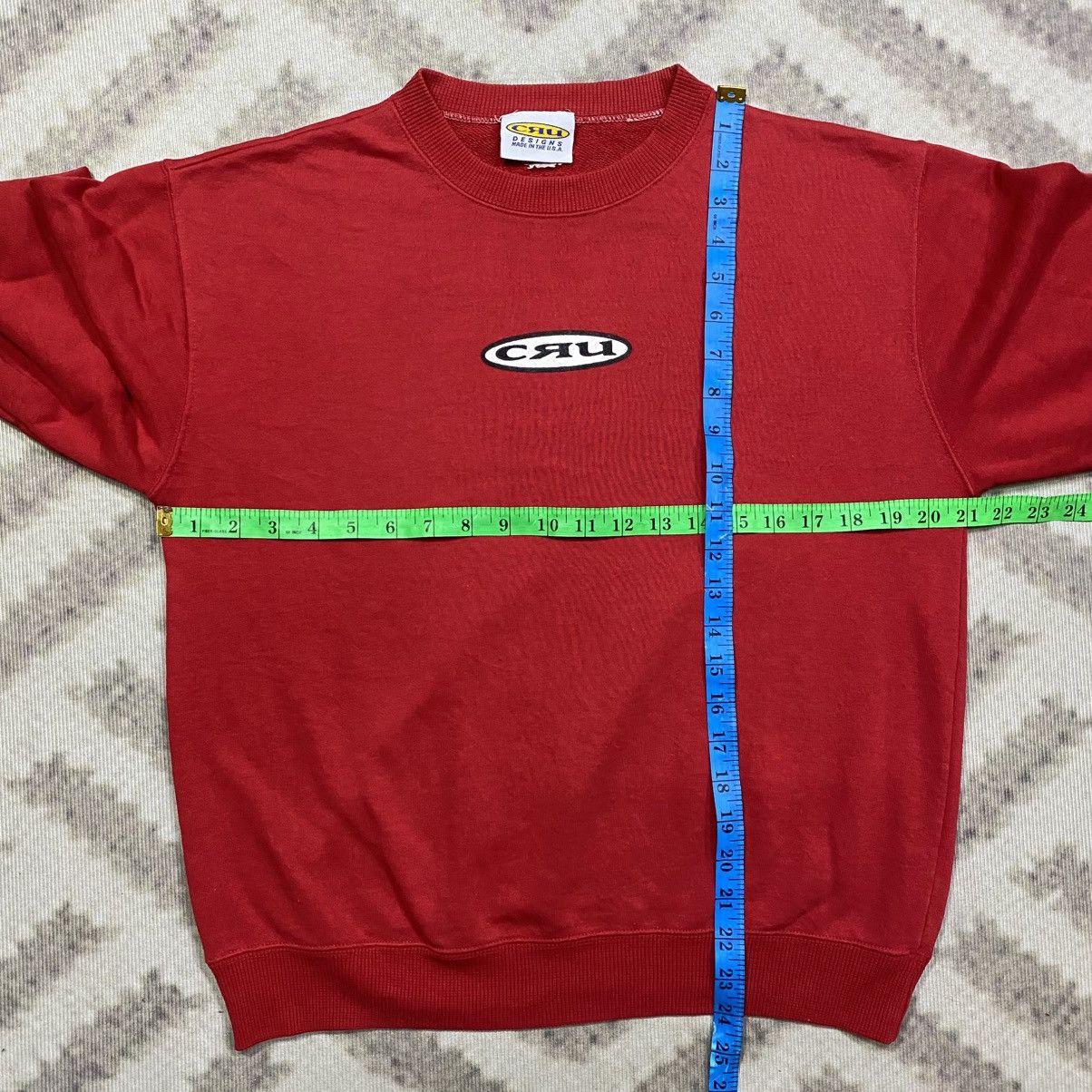 Vintage Vintage 90s MADE IN USA CRU Designs Sweatshirt Size US S / EU 44-46 / 1 - 7 Thumbnail