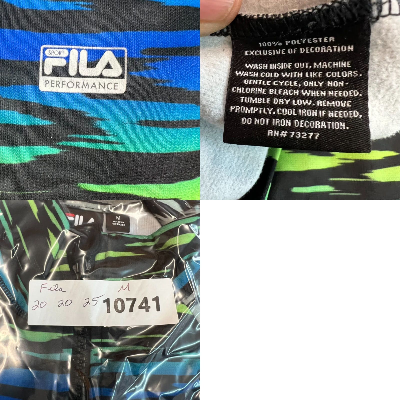 Fila Fila Sport Jacket Women’s M Blue/Black Zebra Print 1/4 Zipper Pocket Size M / US 6-8 / IT 42-44 - 8 Thumbnail