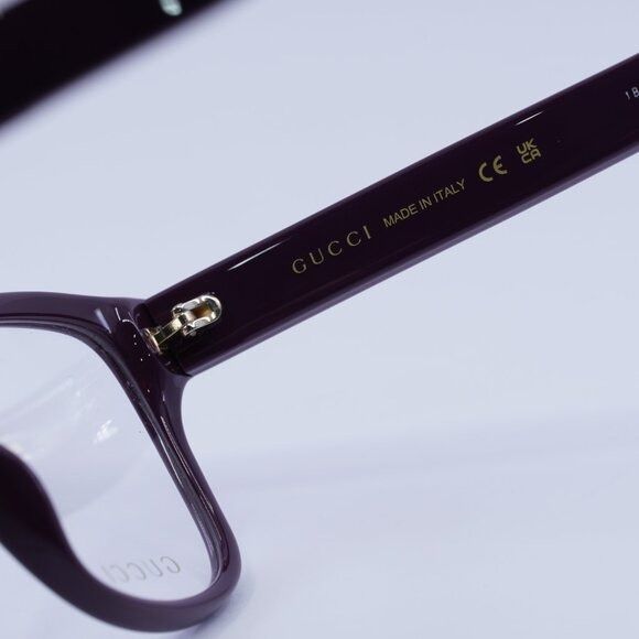 Gucci 🕶️ New Gucci GG1340O 004 Eyeglasses - Burgundy Frame Size ONE SIZE - 7 Thumbnail