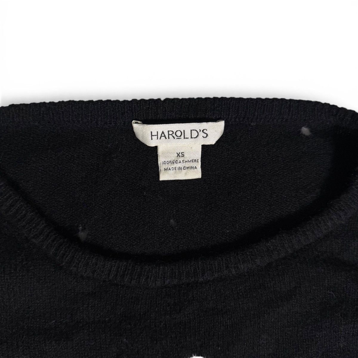 Other Black 100% Cashmere Baroque Damask Pattern Crewneck Sweater Size XS / US 0-2 / IT 36-38 - 7 Thumbnail
