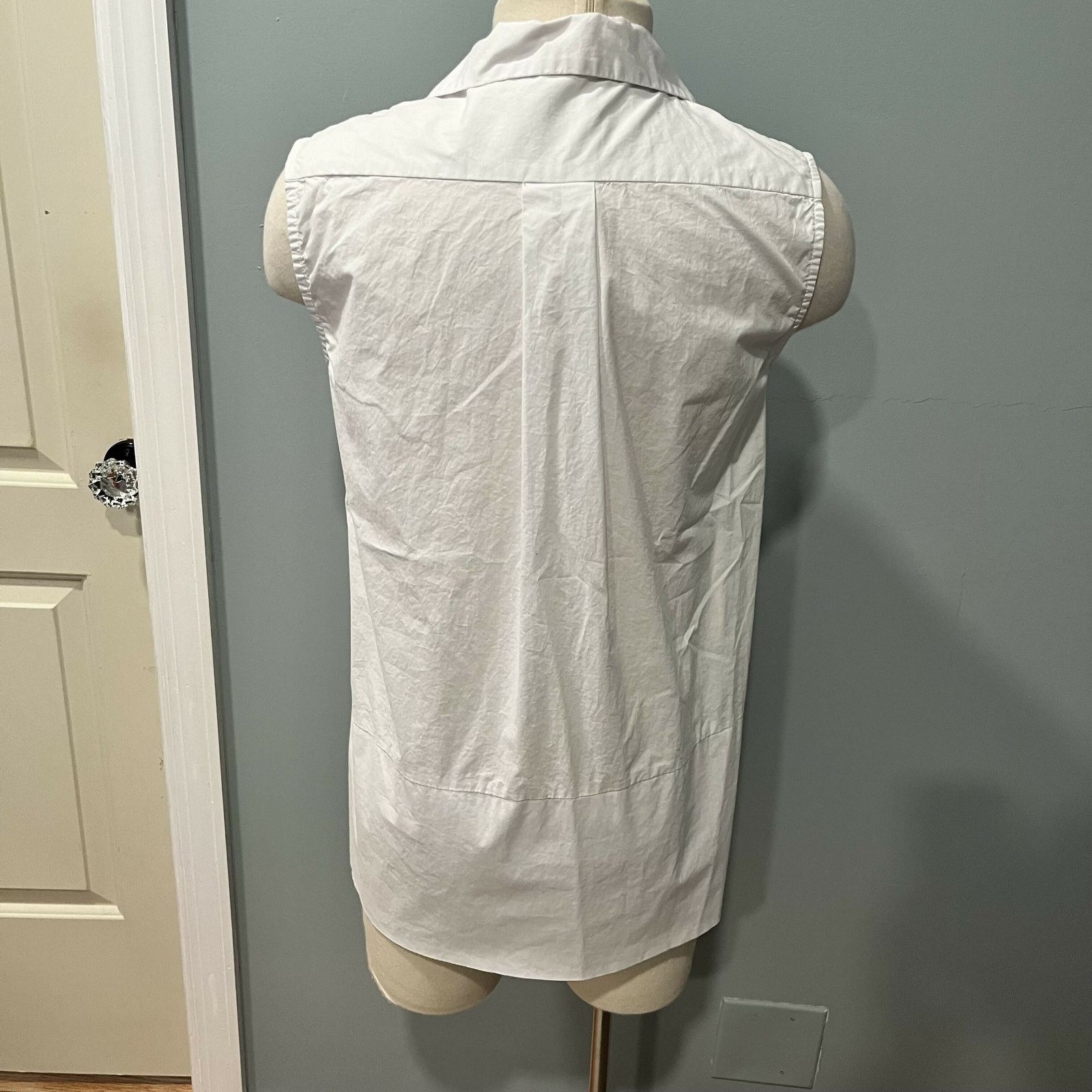 LAMARQUE LAMARQUE Keana White Collar Split Neck Tunic Top Sz XS Size XS / US 0-2 / IT 36-38 - 3 Thumbnail