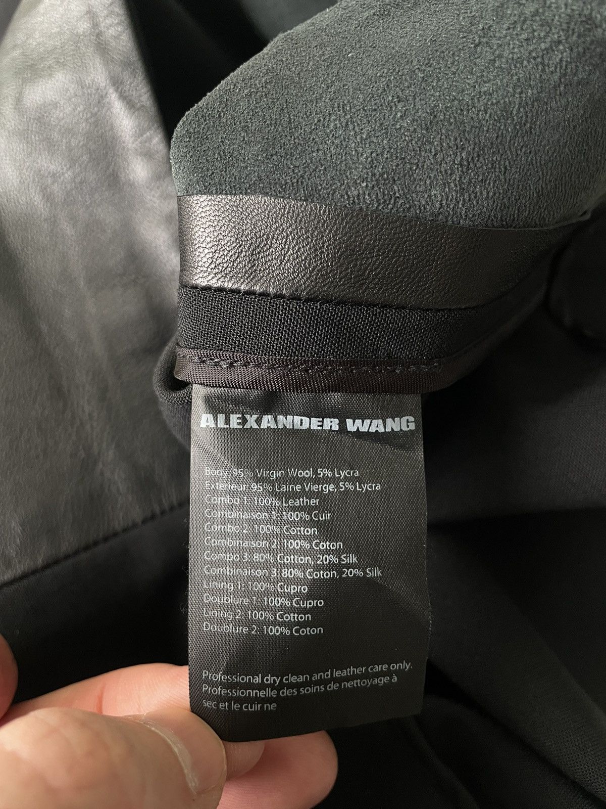 Alexander Wang Alexander Wang Black Midi Skirt Wool & Leather Size 6/M-L Size 30" / US 8 / IT 44 - 10 Thumbnail