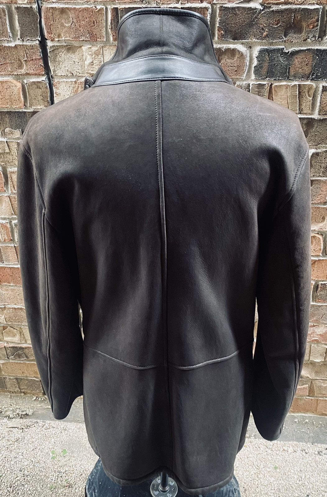Ermenegildo Zegna Zegna 🇮🇹 brown suede full Sherpa lined car coat 50 VGC Size US M / EU 48-50 / 2 - 17 Thumbnail