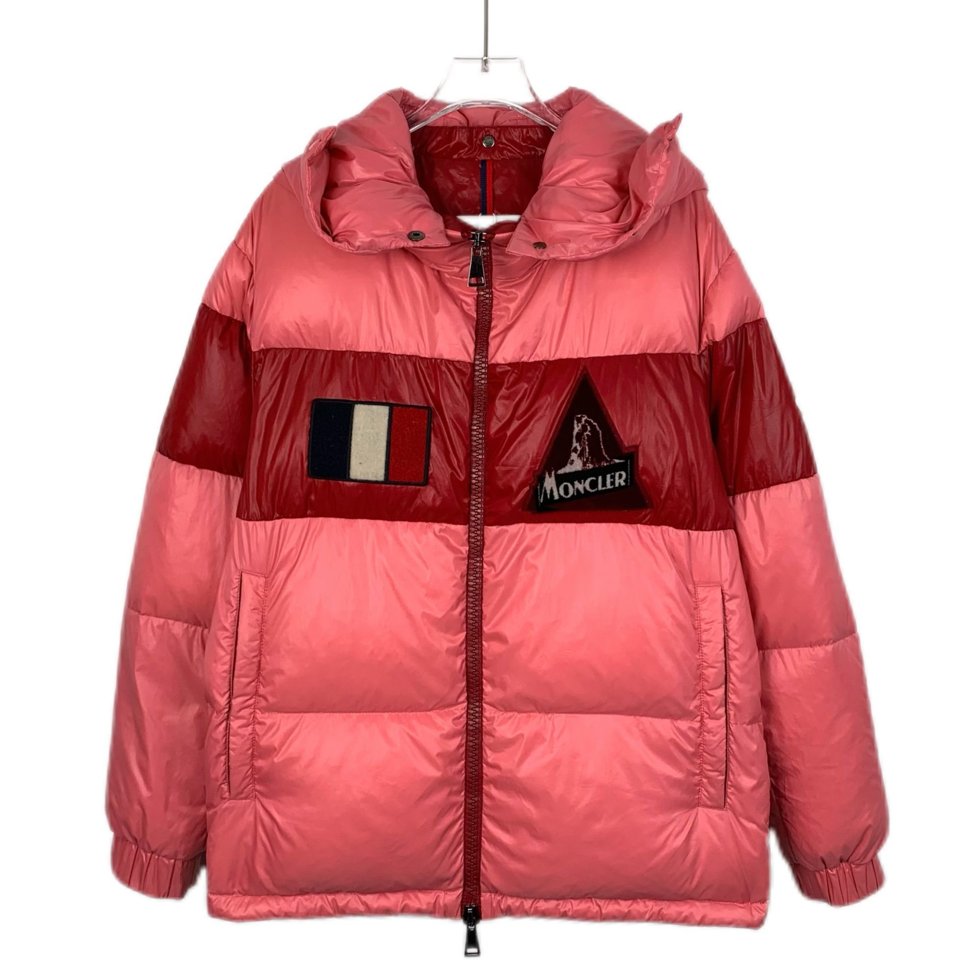 Moncler Moncler Gary Series Pink Logo Patch Hooded Down Jacket (Size Size S / US 4 / IT 40 - 1 Thumbnail