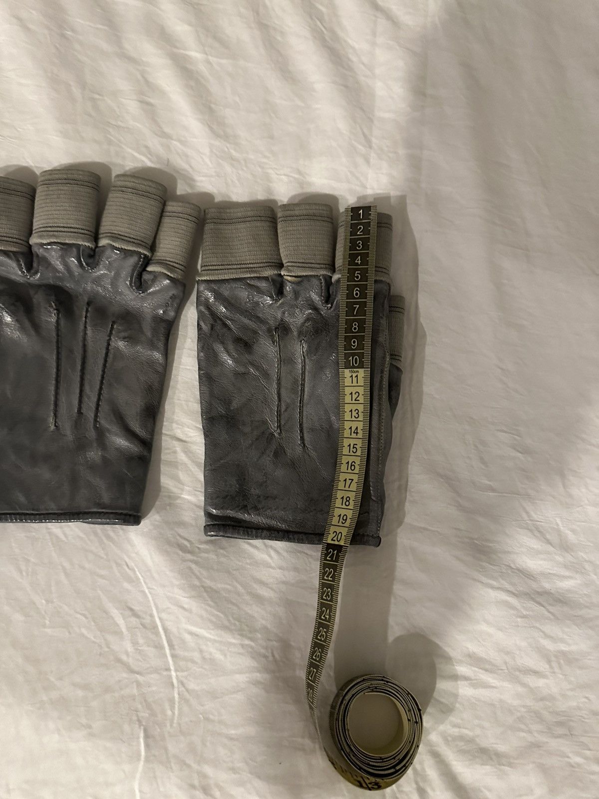 Carol Christian Poell Carol Christian Poell Taped Seam Fingerless Gloves Size 44 - 12 Thumbnail