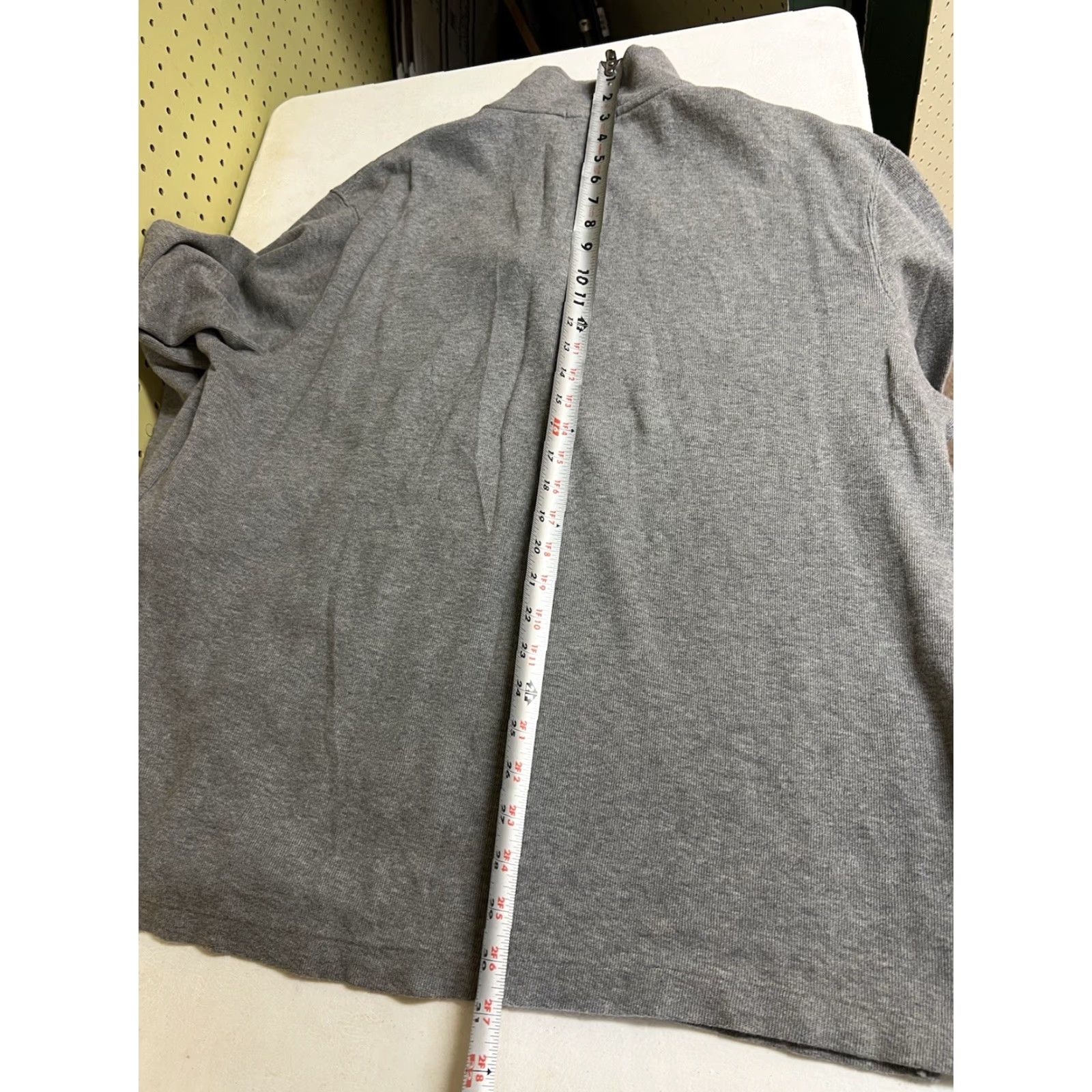 Ralph Lauren Polo Ralph Lauren Men’s Gray Cotton Pullover 1/4 Zip Sweater XL Estate Rib Size US XL / EU 56 / 4 - 8 Thumbnail