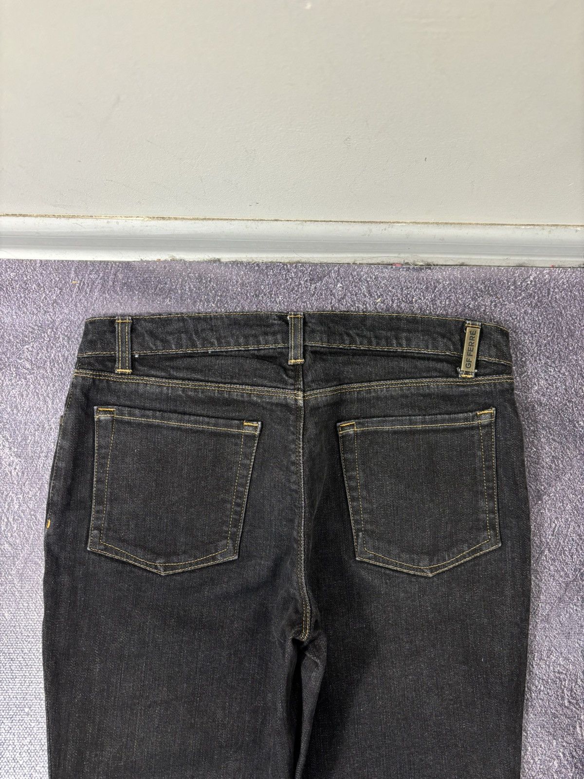 GF Ferre Vintage Gianfranco Ferre Black Italian Luxury Denim Jeans Size US 31 - 13 Thumbnail