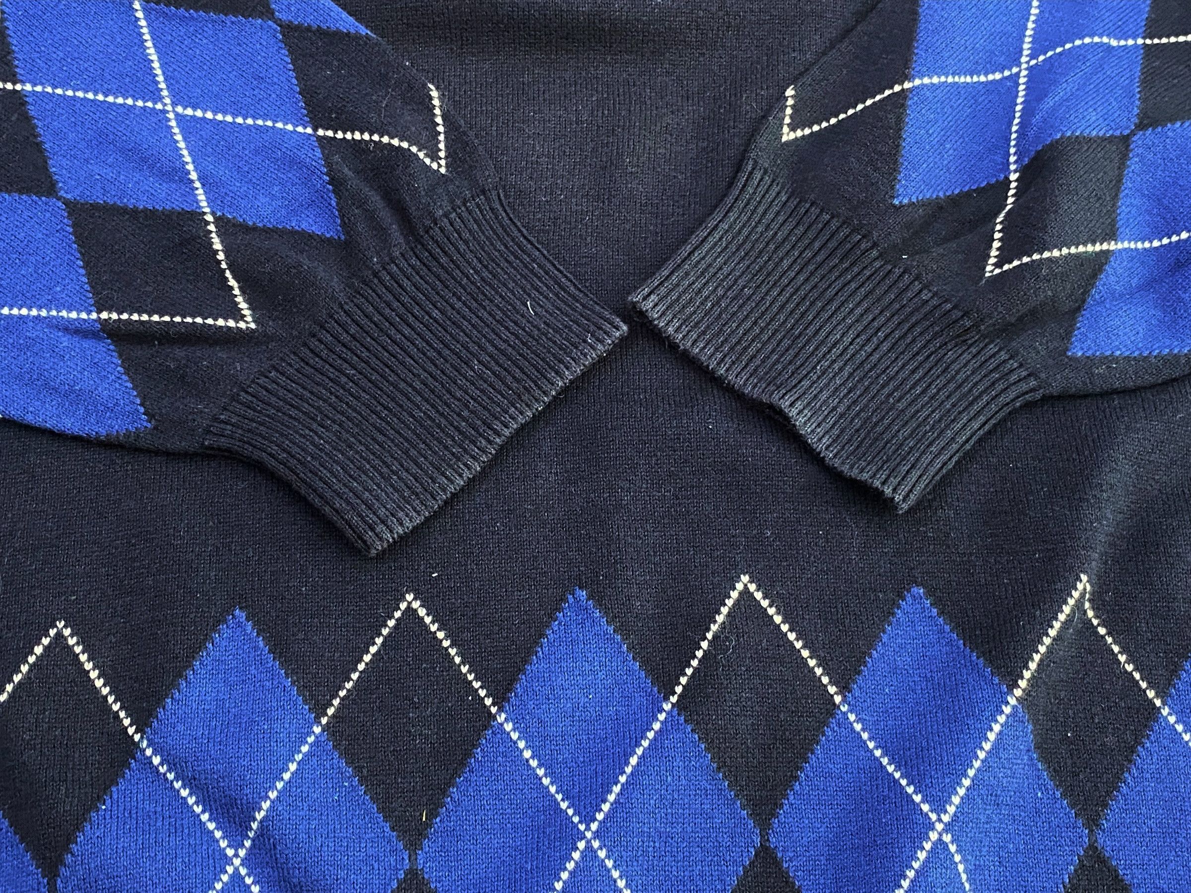Eddie Bauer × Vintage Eddie Bauer Sweater Blue Black Quarter Zip Designer Pullover Size US XL / EU 56 / 4 - 8 Thumbnail