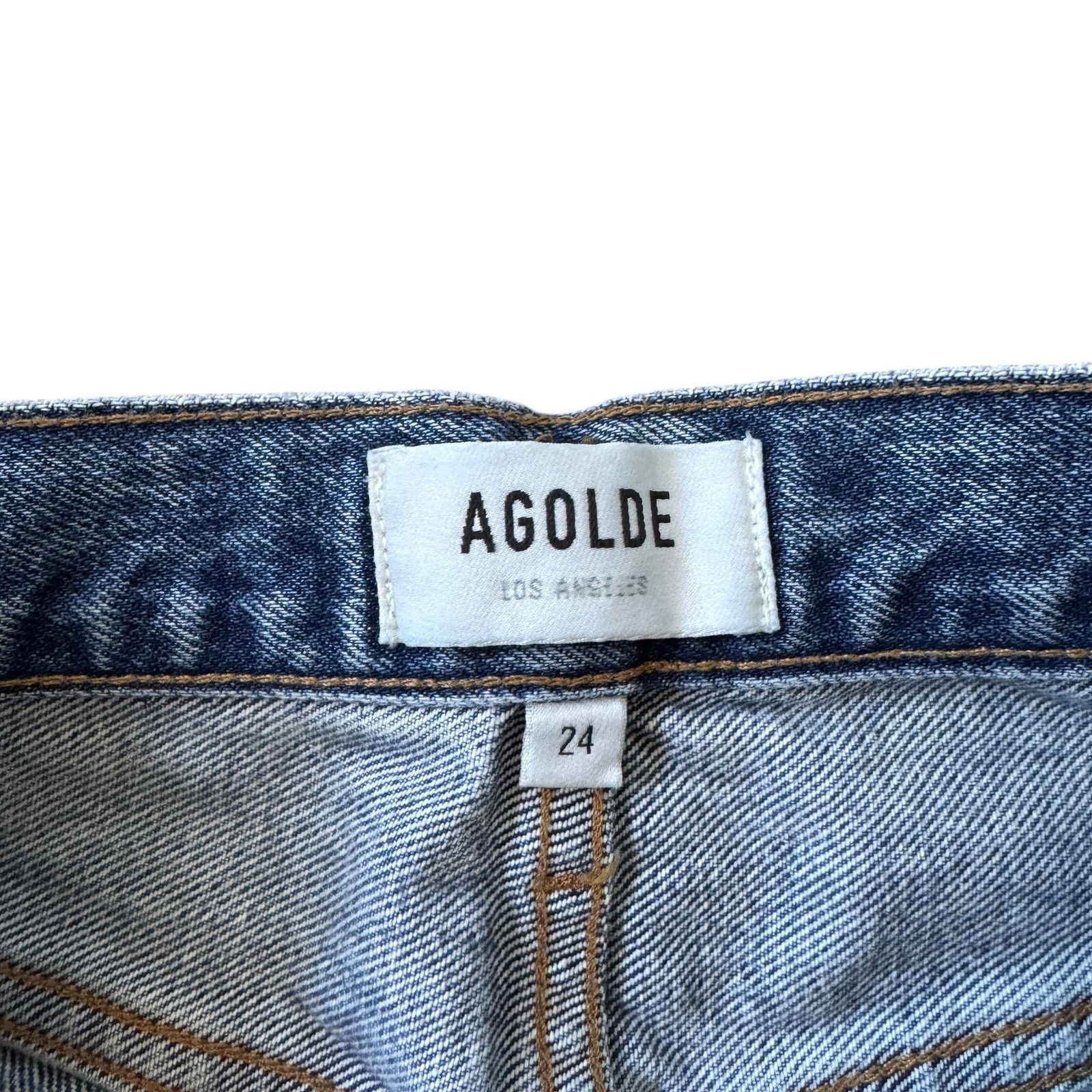 Agolde AGOLDE 90s Pinch Waist Jean Backdrop Distressed Size 24" / US 00 / IT 34 - 6 Thumbnail