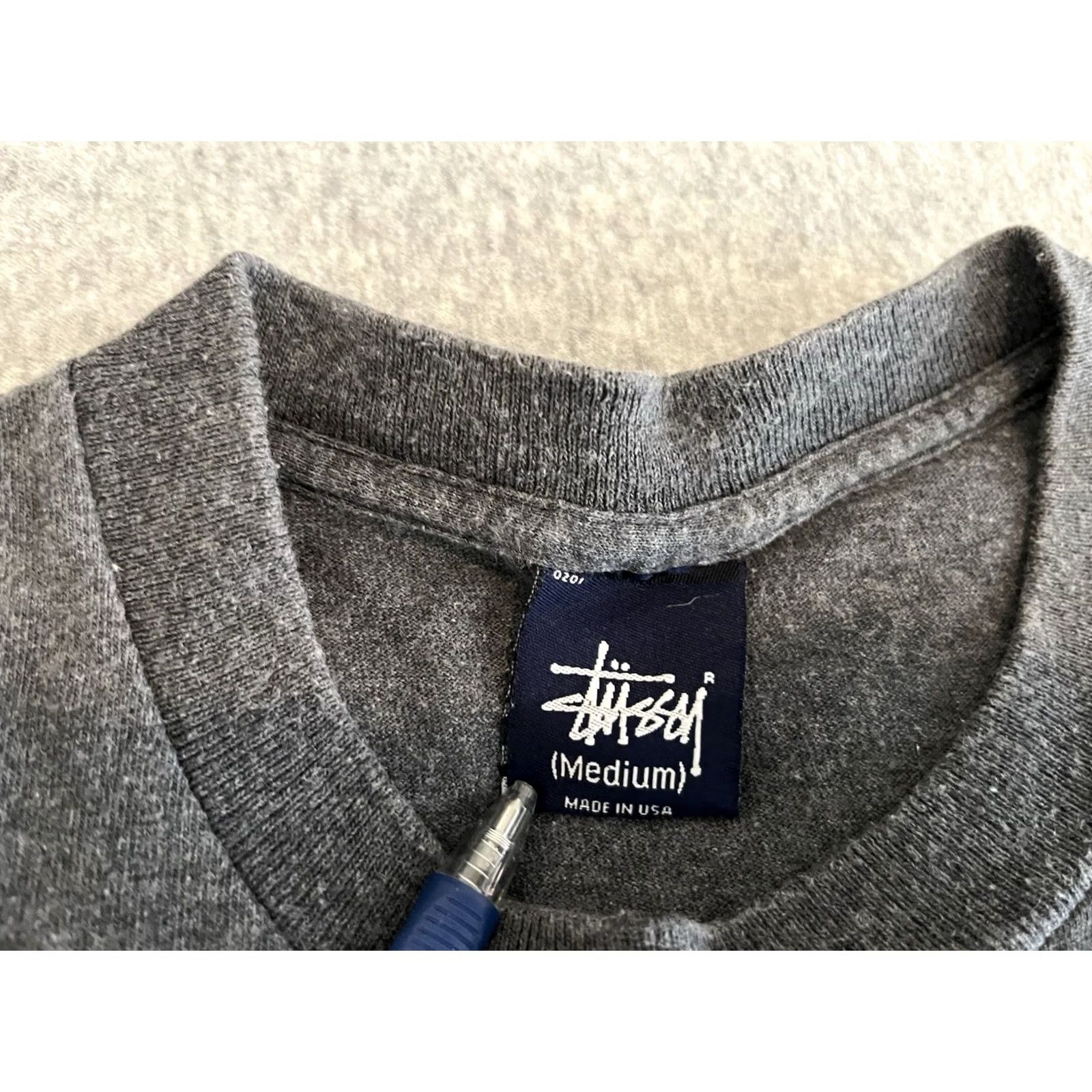 Vintage VINTAGE Stussy Gray Tee Shirt Mens Short Sleeve T-Shirt Size M Rock'em Sock'em Made in USA Gray Shirt Mens Regular Size M Size US M / EU 48-50 / 2 - 3 Thumbnail