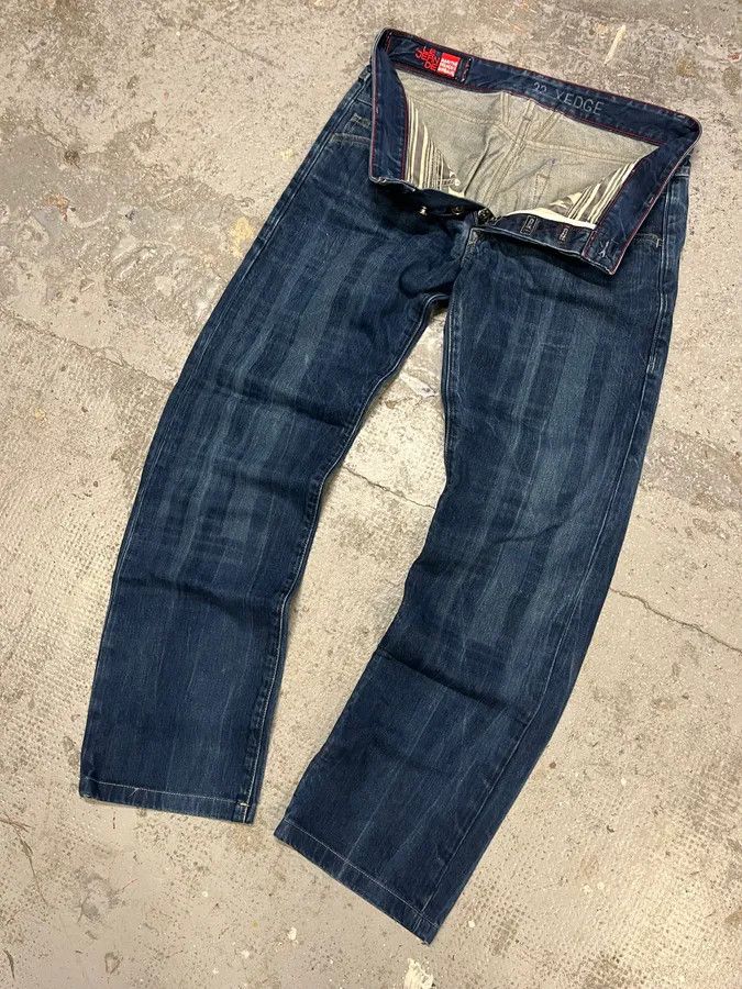 Designer × Marithe + Francois Girbaud × Vintage 2000s Marithé + François Girbaud Navy Brut Denim Jeans Size US 31 - 6 Thumbnail