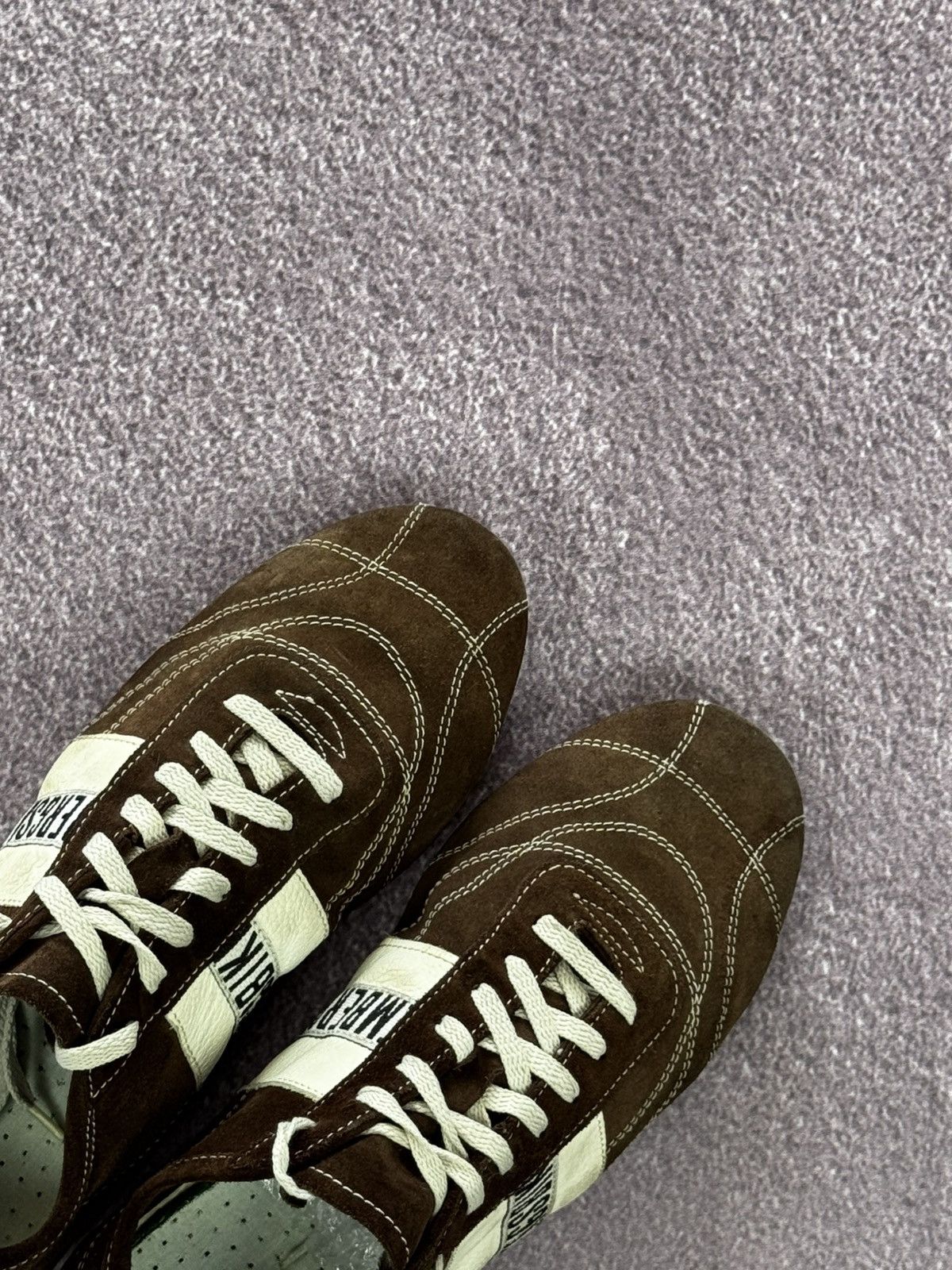 Dirk Bikkembergs 00’s Dirk Bikkembergs Distressed Leather Y2K Trainers Size US 8.5 / EU 41-42 - 14 Thumbnail