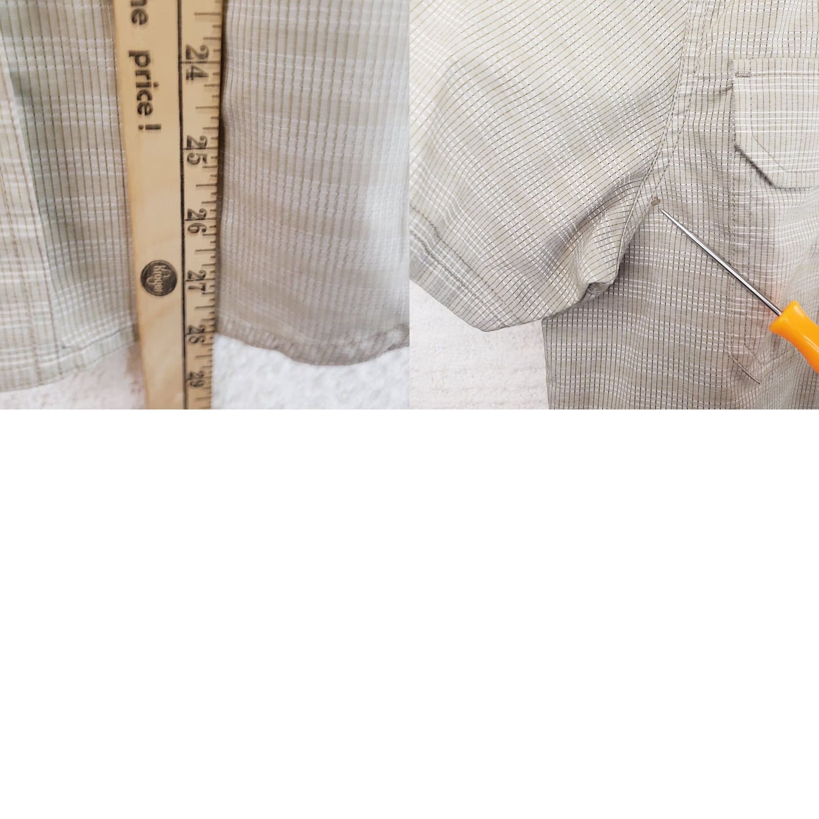 Prana Prana Button Up Short Sleeve Shirt Beige Plaid Slim Men's S Organic Cotton Size US S / EU 44-46 / 1 - 10 Thumbnail