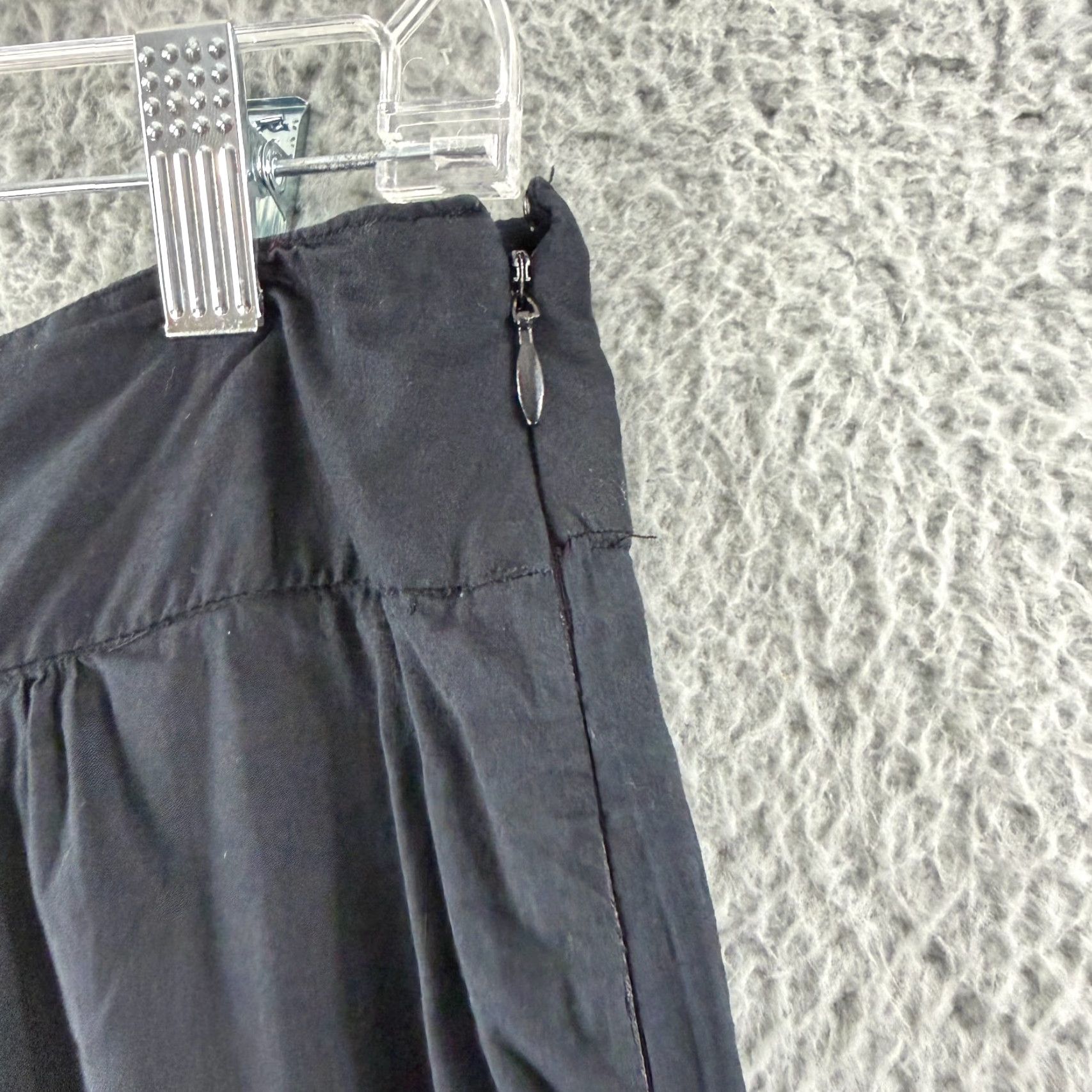 Anthropologie VINTAGE Odille Anthropologie A-Line Skirt Womens Size 14 Black Lace Pleated Lined Zip Up Size 36" / US 14 / IT 50 - 6 Thumbnail