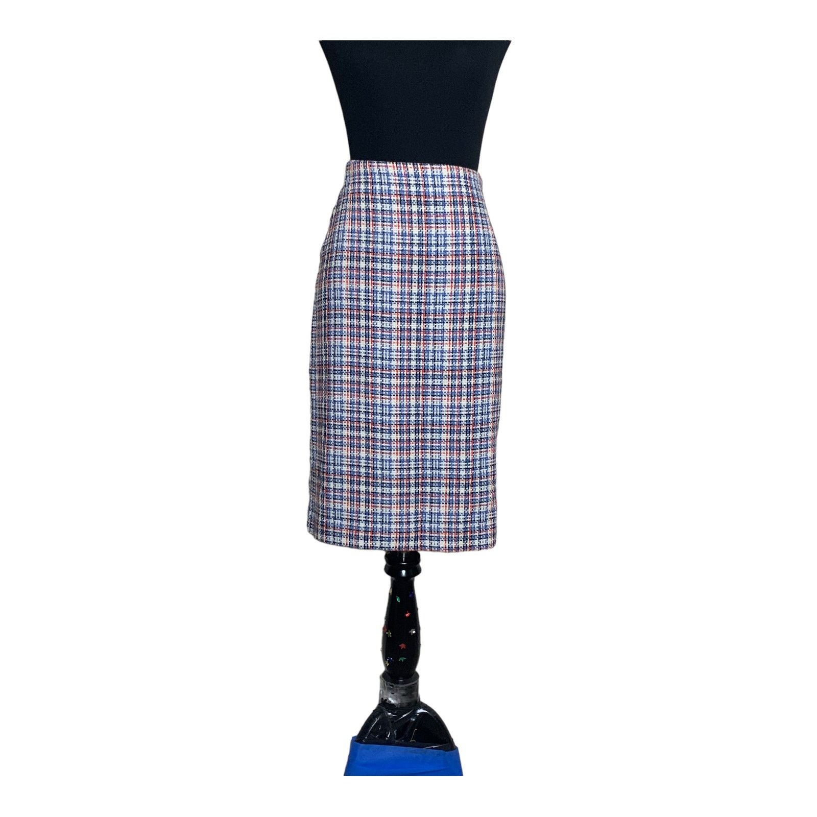 Tommy Hilfiger Tommy Hilfiger blue plaid lined pencil skirt size 10 Size 32" / US 10 / IT 46 - 5 Thumbnail
