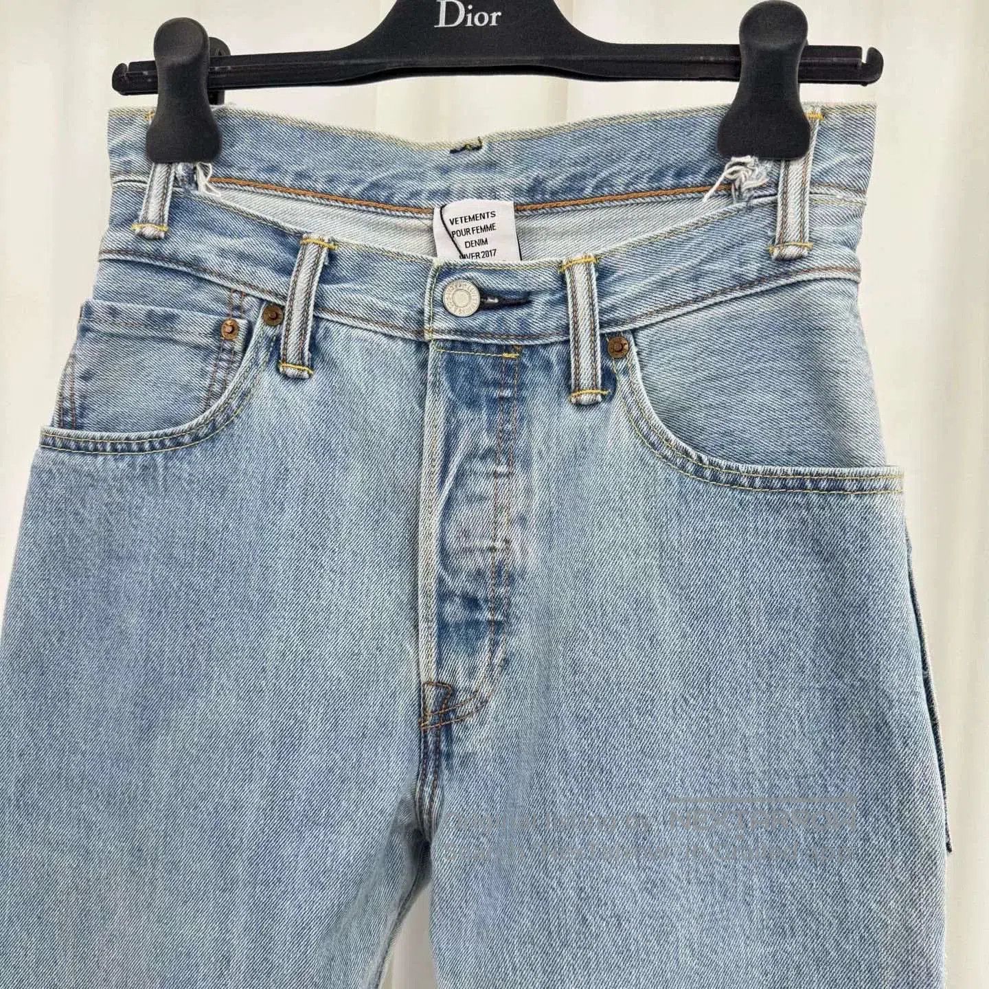 Vetements Vetements Washed Deconstructed Denim Pants. Size 24" / US 00 / IT 34 - 3 Thumbnail