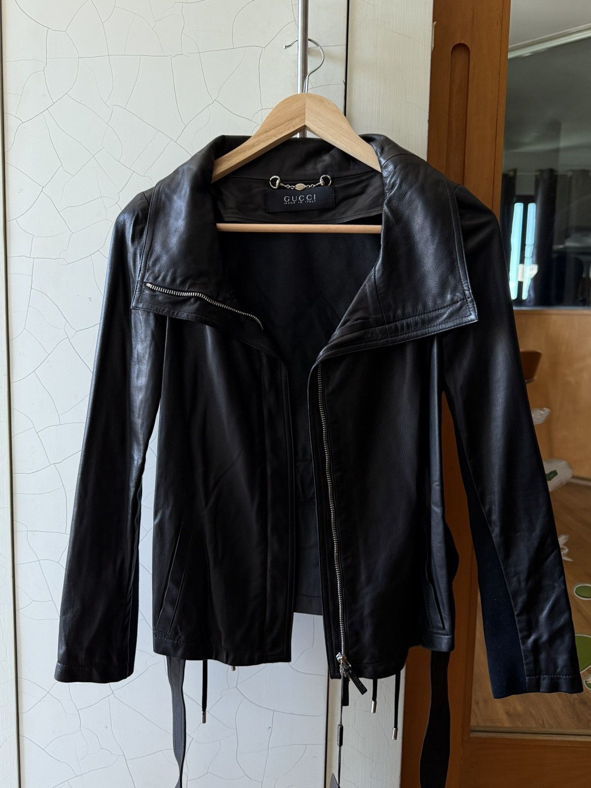 Gucci Gucci Leather biker Jacket Size S / US 4 / IT 40 - 1 Thumbnail