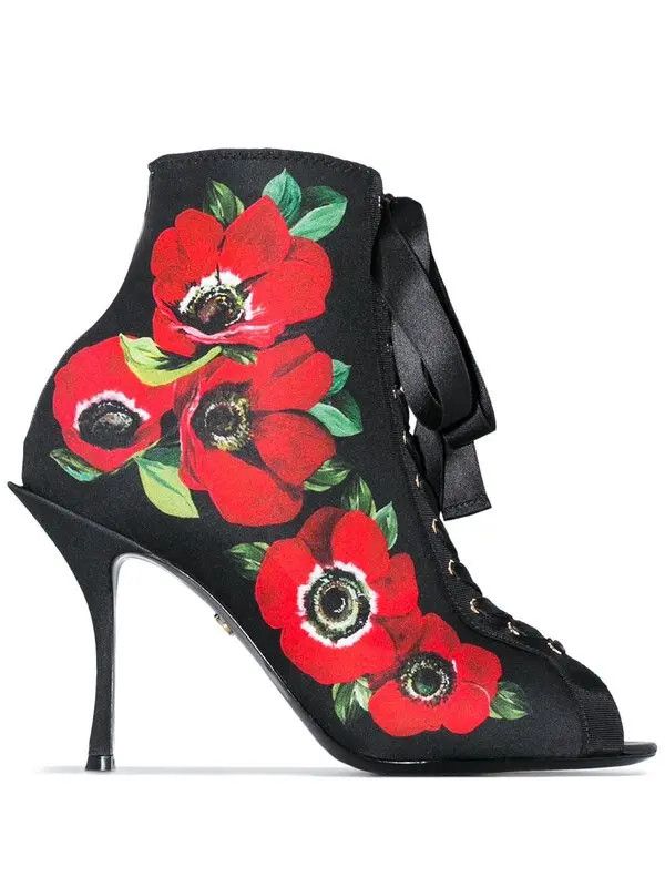Dolce & Gabbana o1y0825 Stiletto Heel Ankle Boots in Black Size US 6.5 / IT 36.5 - 1 Thumbnail