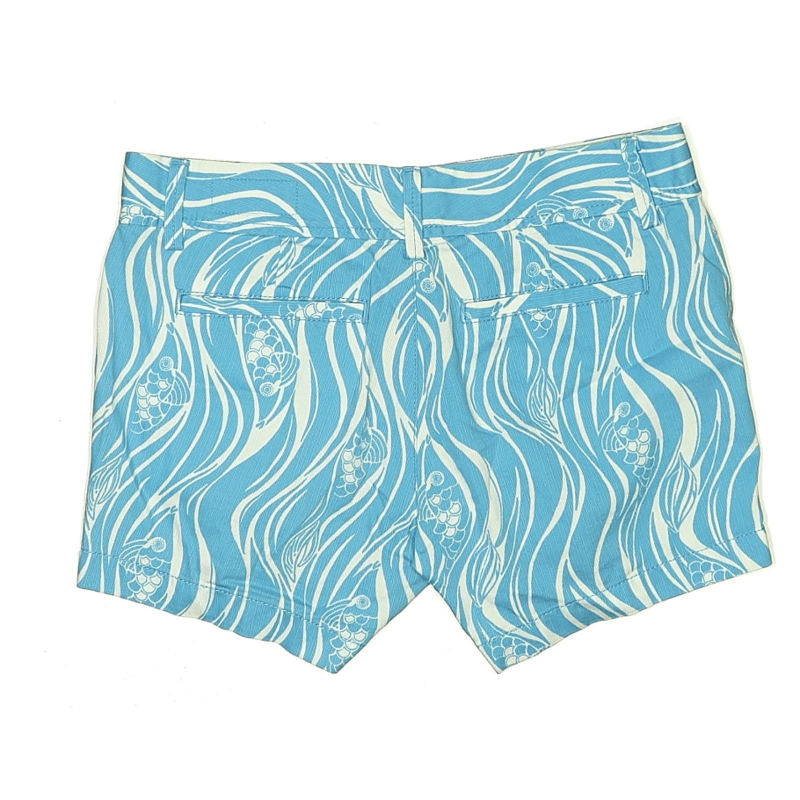 Other Lilly Pulitzer Blue Paisley Print Shorts Size 4 Size 27" / US 4 / IT 40 - 2 Thumbnail
