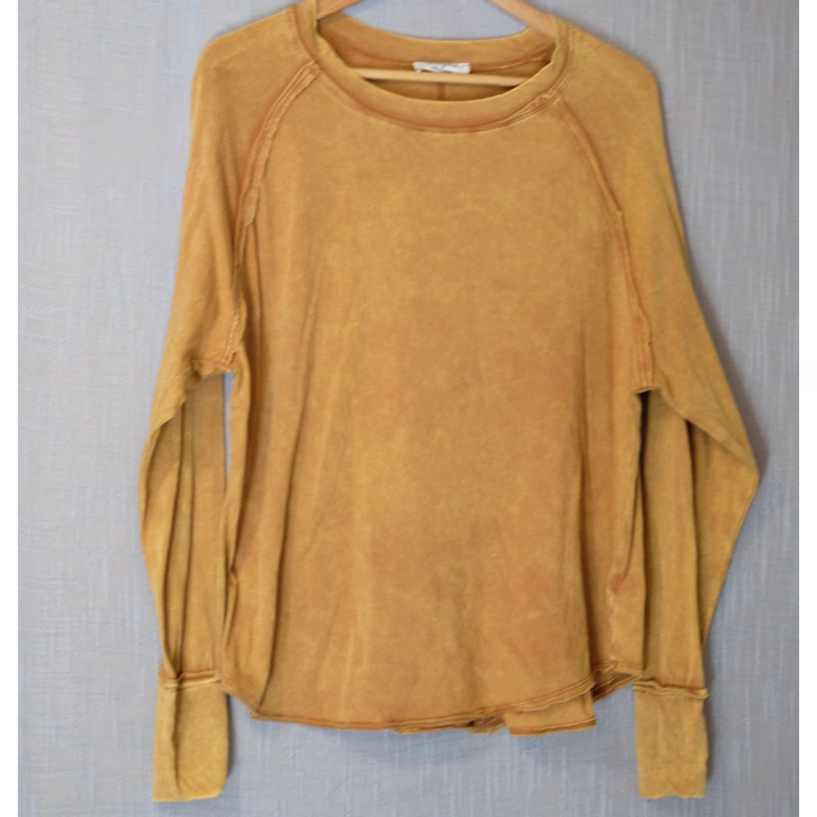 Vintage Nwot! Zenana Oversized Top Acid Wash Brown Lightweight Thumbholes Women S #A16-6 Shirt Adult Small Golden Brown Casual 100% Cotton Womens Size S / US 4 / IT 40 - 2 Thumbnail