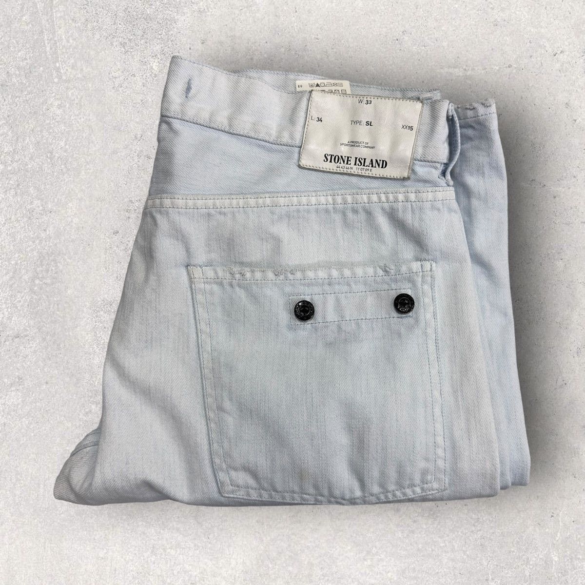 image of Stone Island Jeans in Light Blue, Men's (Size 33)